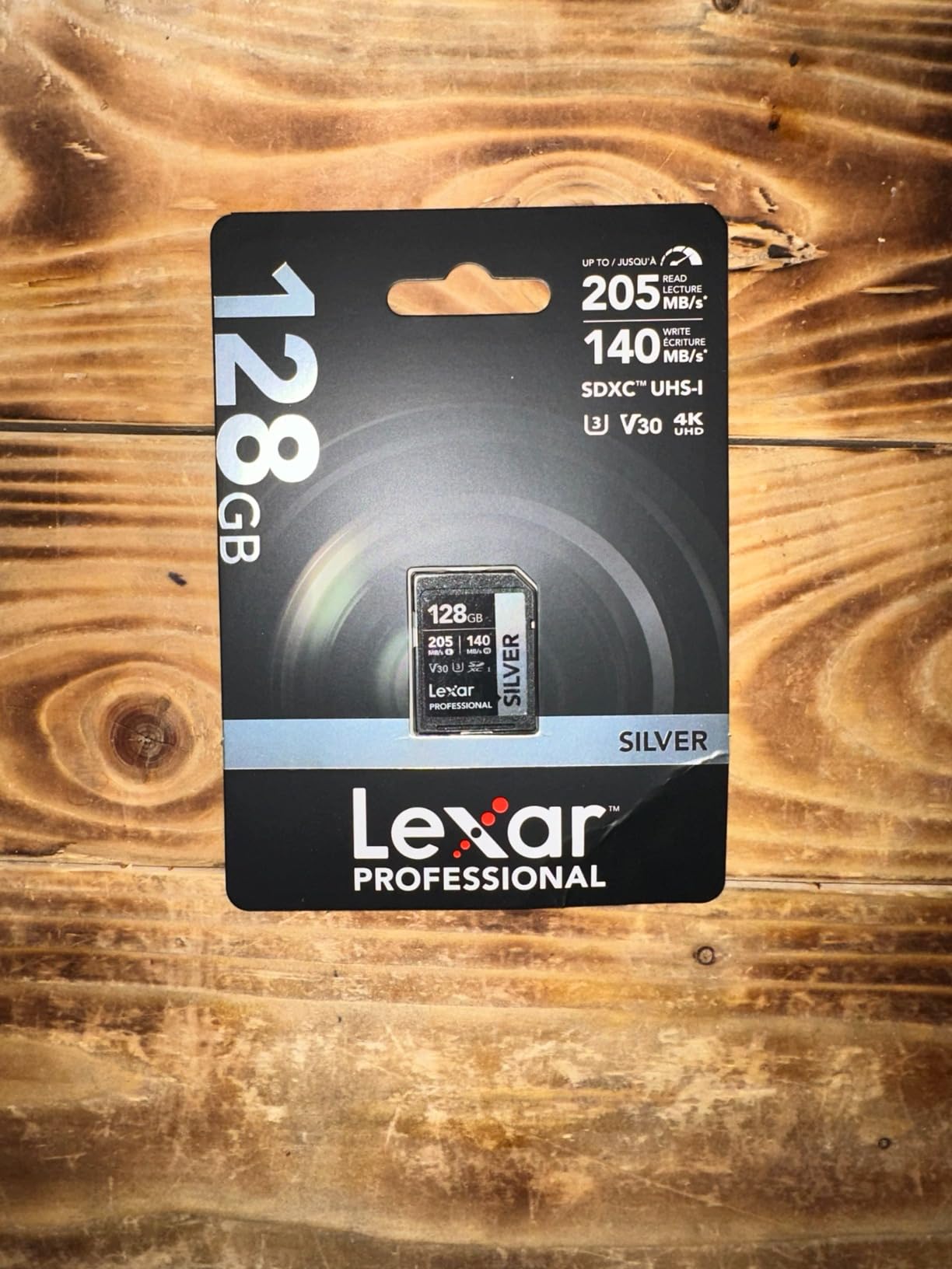 Lexar 128GB Silver SD Memory Card, 225MB/s Read, 4K, V30, U3, UHS-I customer photo 1