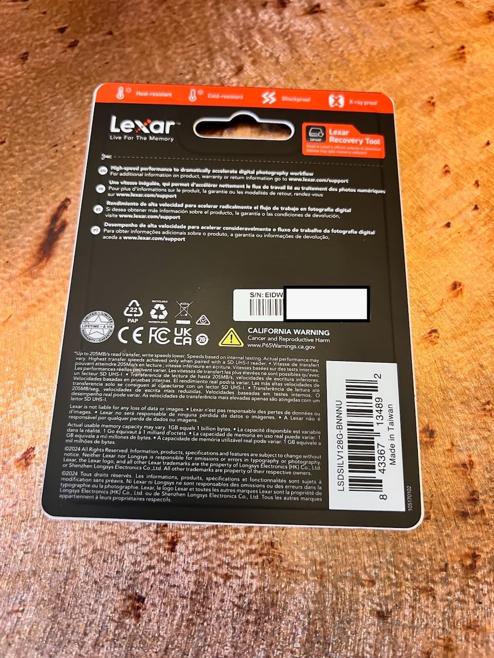Lexar 128GB Silver SD Memory Card, 225MB/s Read, 4K, V30, U3, UHS-I customer photo 2