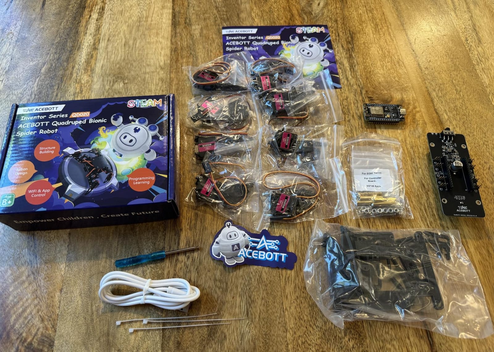 ACEBOTT STEM Robotics Science Kits for Adults, ESP8266 Spider Robot Building Kit, App Remote Control, Walking Crawling Fun Educational Toy for 12 + Year Old Boys, Girls, Teens, Adults Unique Gifts customer photo 2