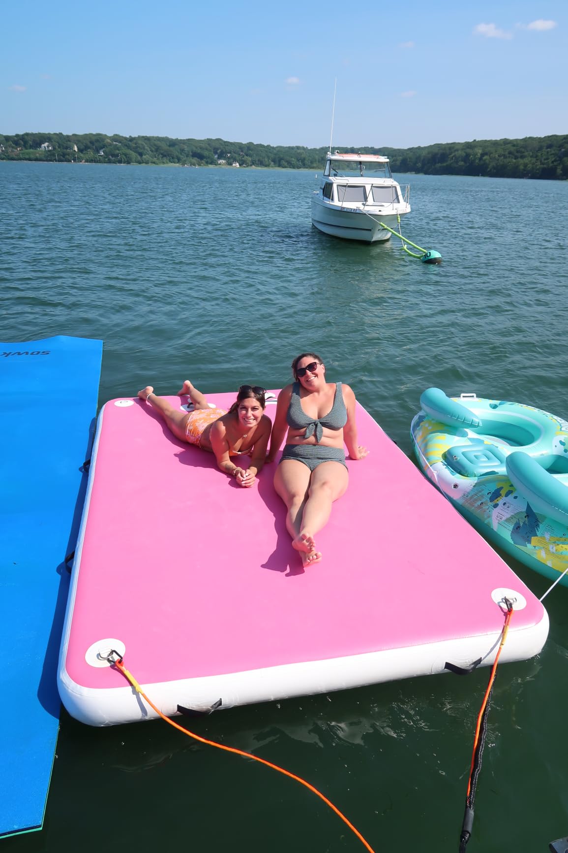 Inflatable Floating Dock Platform with Soft Ladder customer photo 1
