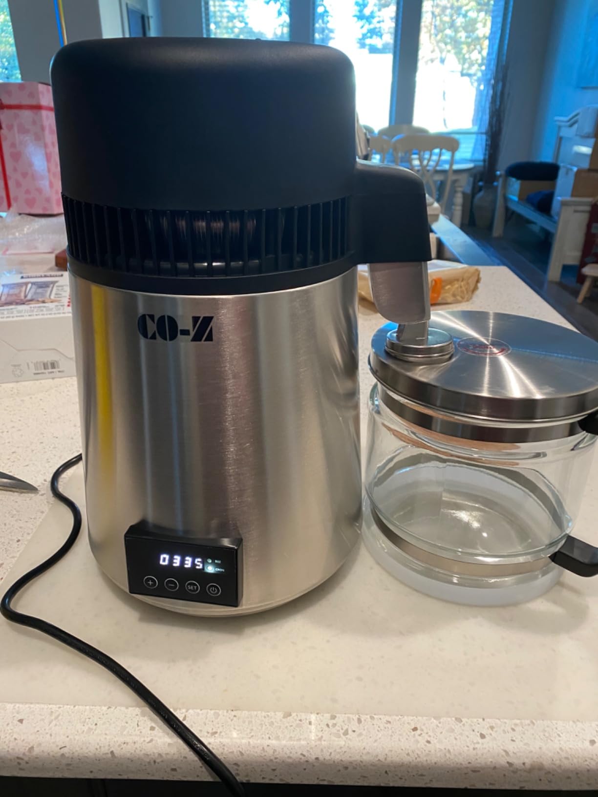 CO-Z 1.1 Gallon Water Distiller, 4L 750W Countertop Maker, Glass Pot customer photo 1