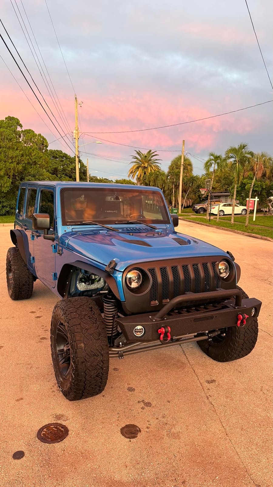 for JK Flat Style Front and Rear Fender Flares 4-Piece Combo Compatible with 2007-2018 Jeep Wrangler JK JKU Unlimited Heavy Duty Steel Off-Road Wheel Fenders Kit, Textured Black (2/4 Doors) customer photo 1