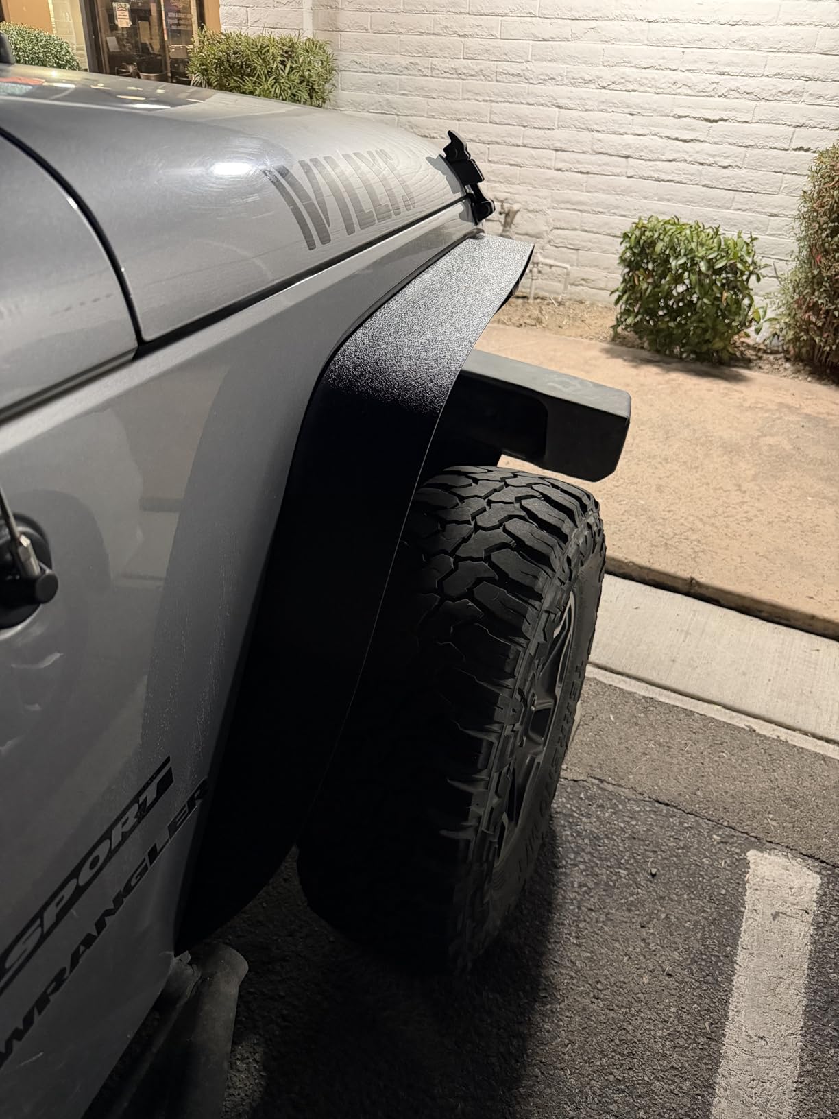 YZONA for JK 4-Piece Flat Style Front and Rear Fender Flares Kit Compatible with 2007-2018 Jeep Wrangler JK JKU Unlimited (2/4 Doors) Off-Road Heavy Duty Steel Wheel Fenders Combo, Textured Black customer photo 1