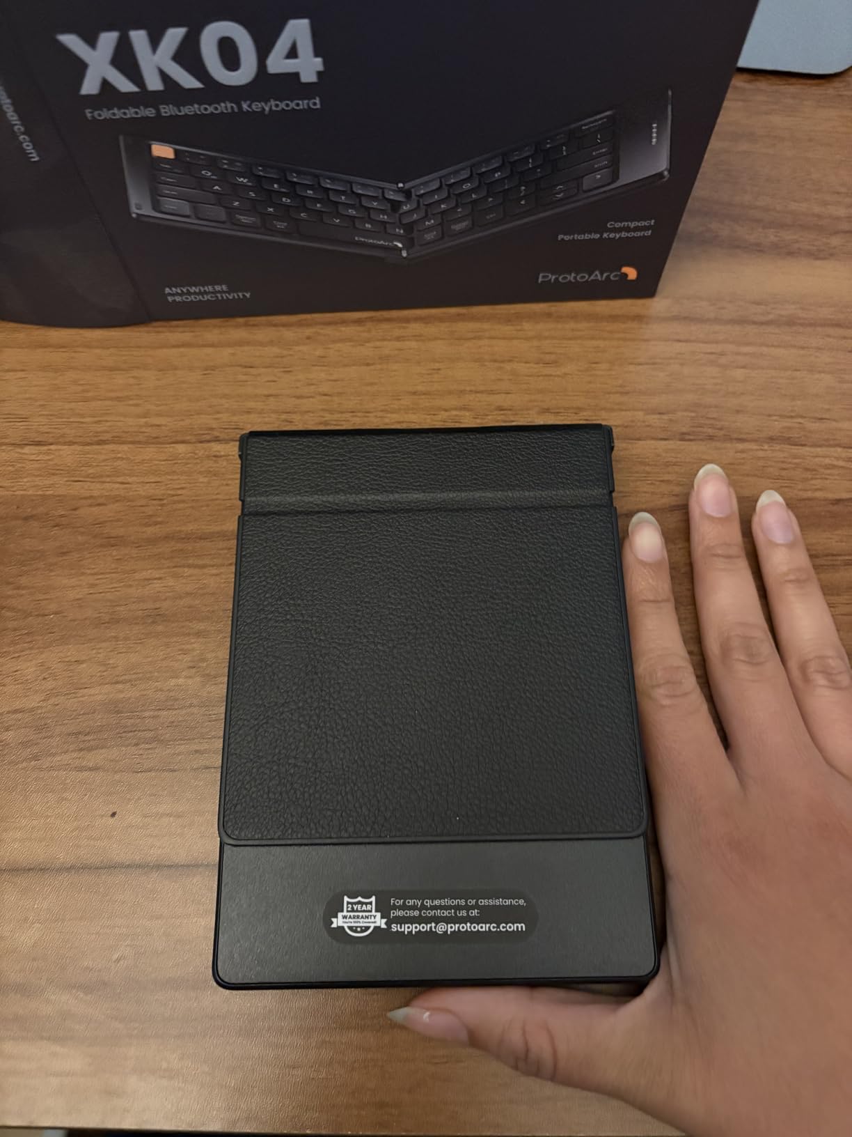 ProtoArc XK04 Foldable Compact Keyboard for Phone and Tablet, Black customer photo 2