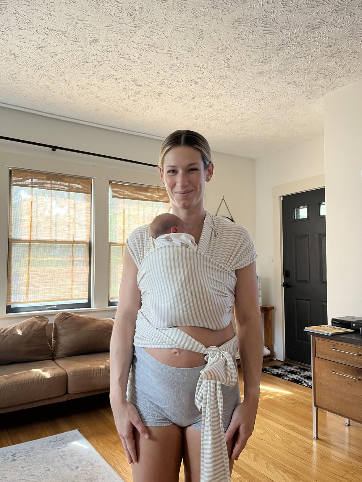 Solly Baby Wrap, Newborn to Toddler Baby Carrier (8-25 Lbs), Basil customer photo 2