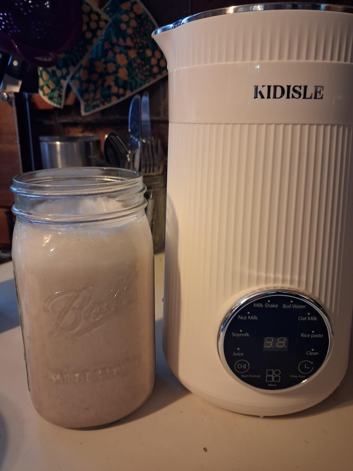KIDISLE 8 in 1 Nut Milk Maker Machine, 32oz Self-Cleaning Automatic Blender customer photo 2