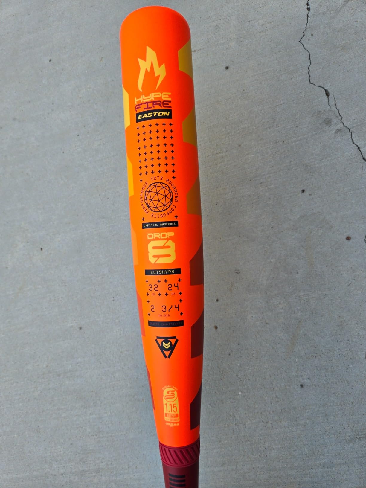 Easton | 2025 | Hype FIRE Baseball Bat | USSSA | -5 / -8 / -10 Drop | 2 3/4