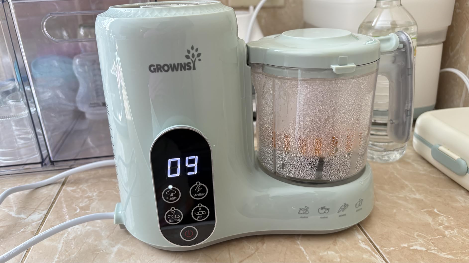 Grownsy Baby Food Maker, Steamer & Blender Baby Food Processor, White customer photo 2