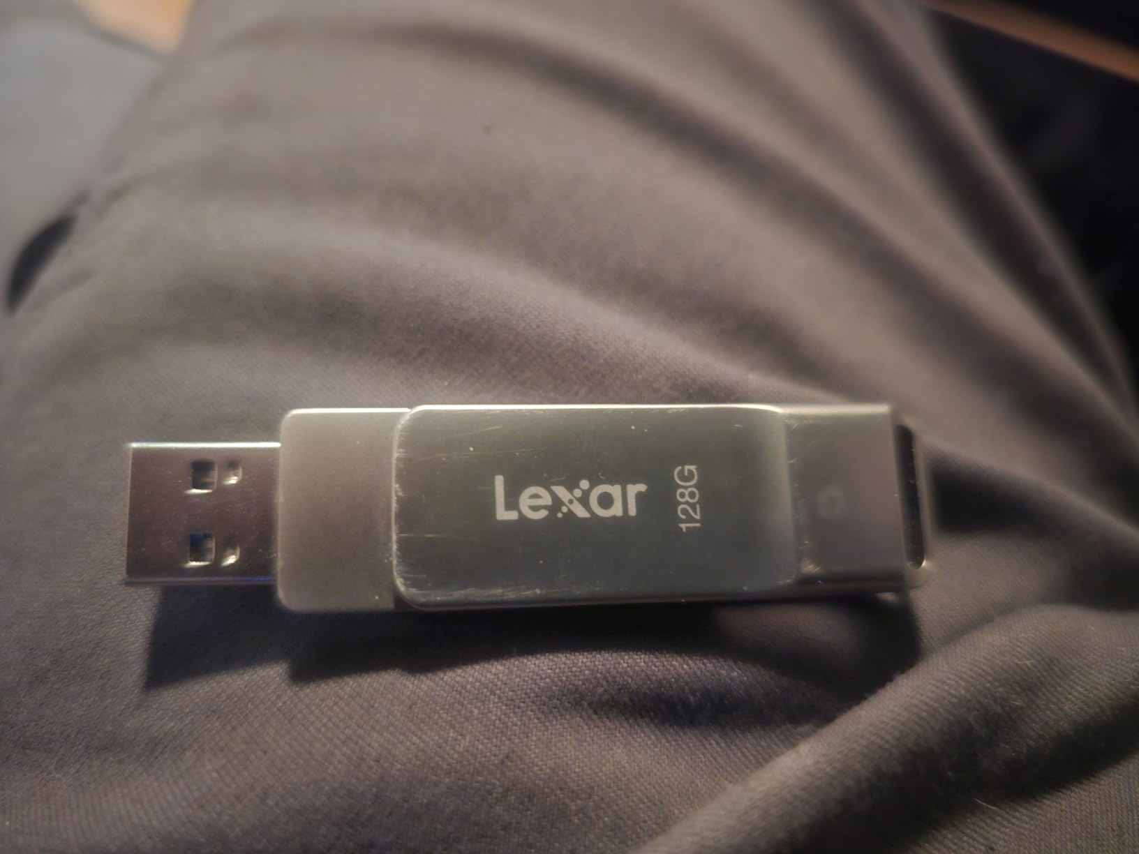 Lexar D40E 128GB Dual USB 3.2 Gen 1 Type-C Jump Drive, Champagne Silver customer photo 2
