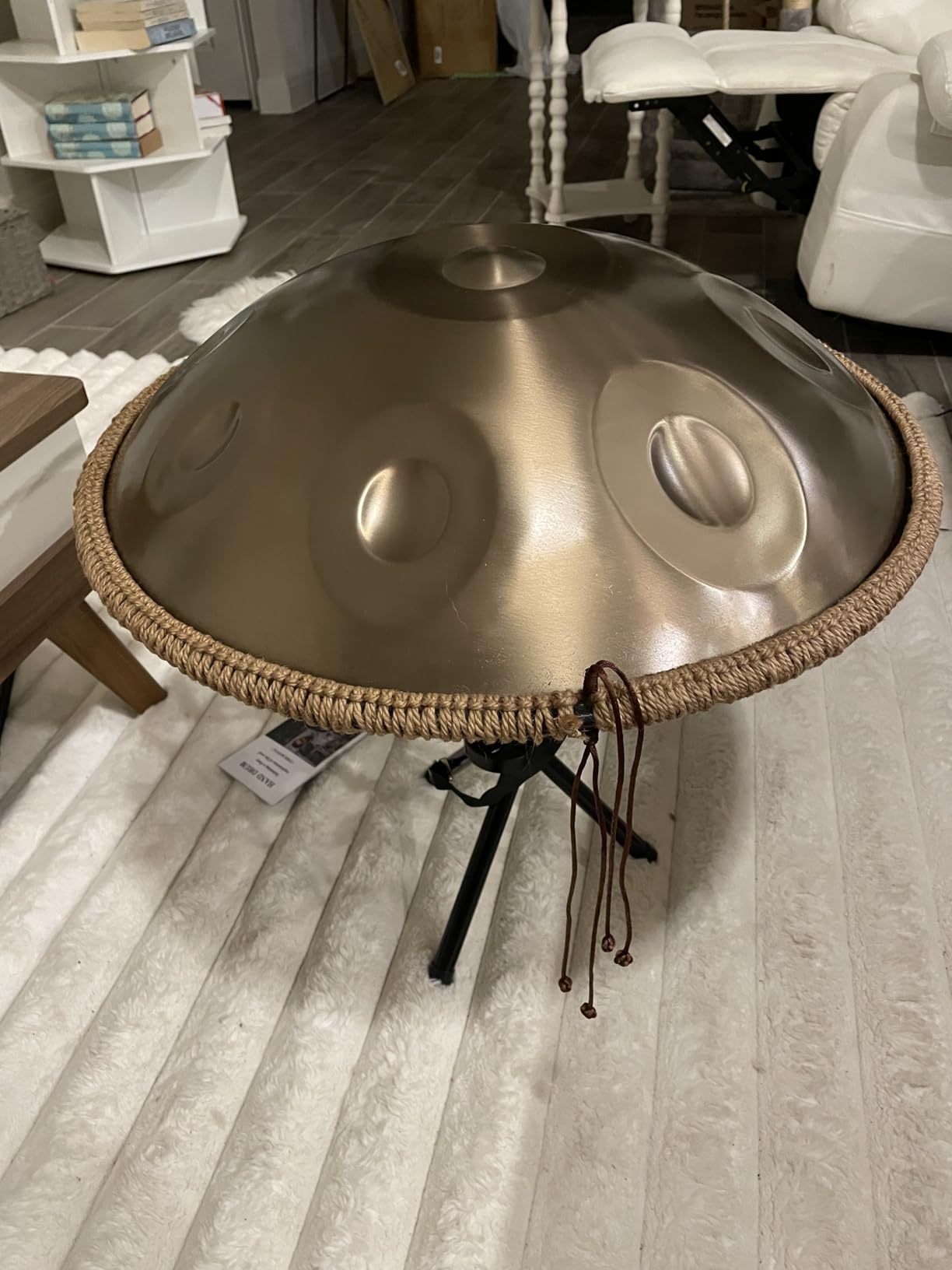 Handpan Drum - 22-Inch 9-Note D Kurd 440Hz - Hand Tuning Handpan - Includes Soft Bag, Mallets, Stand, Note Stickers, Cleaning Cloth - Artist Performance Video customer photo 1