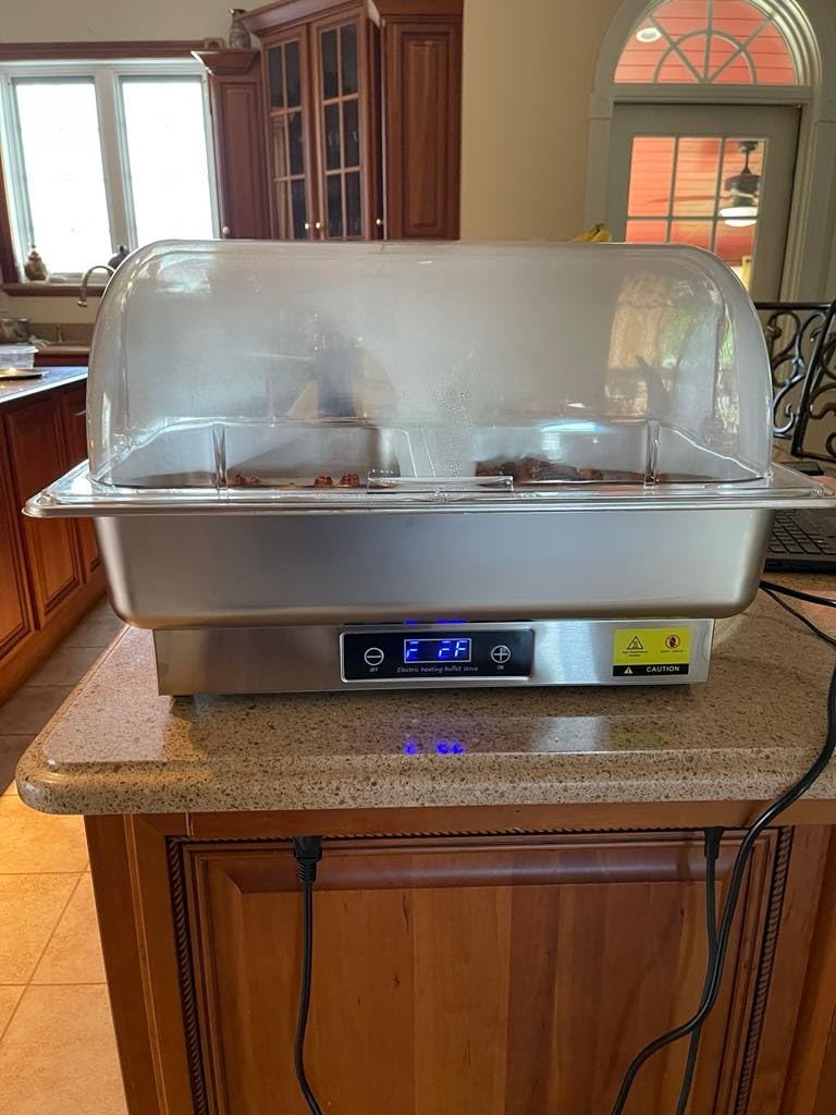 Electric Chafing Dish, 3 x 3QT Buffet Warmer with Glass Lids customer photo 2