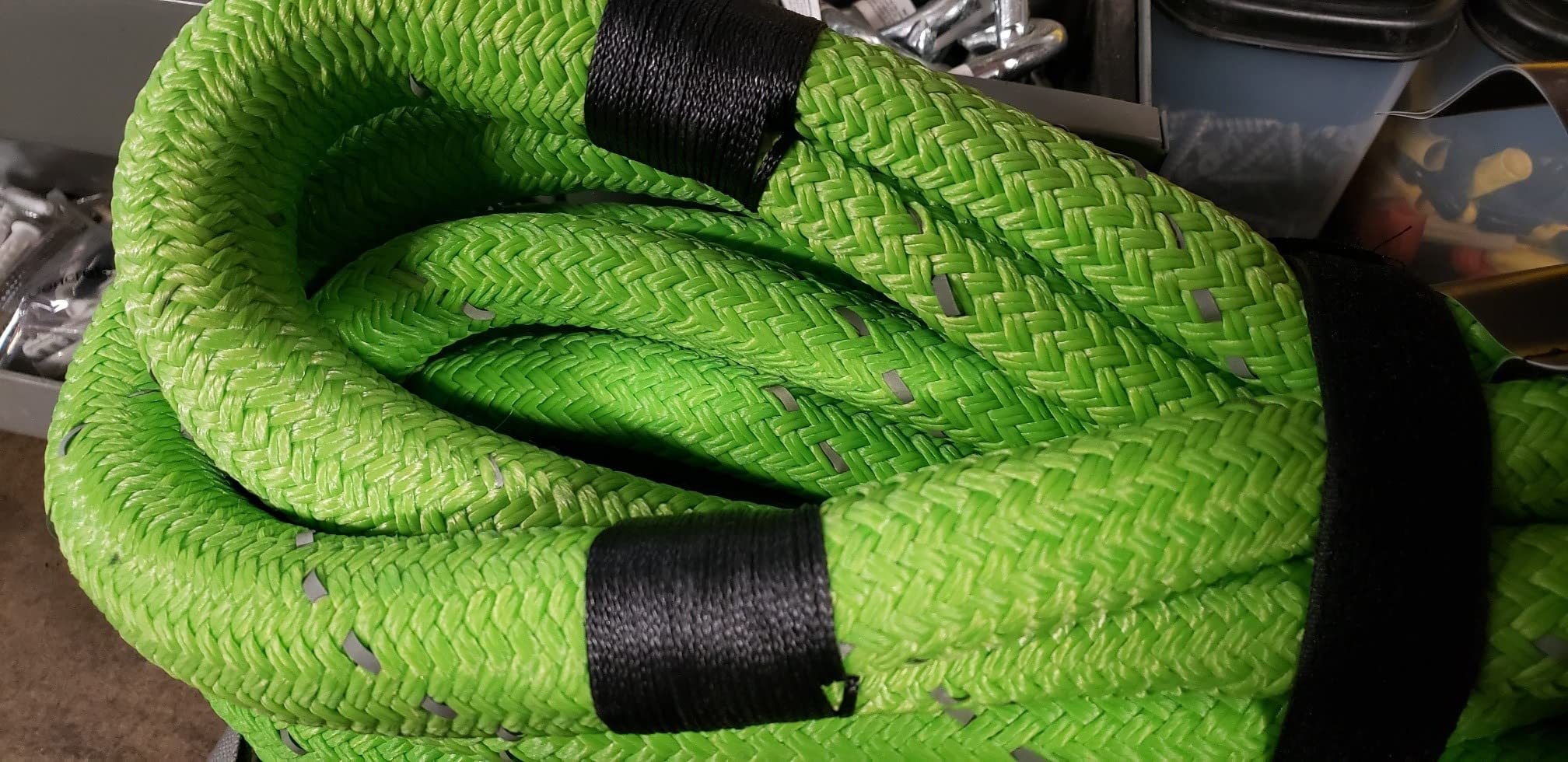 Kinetic Recovery Rope Kit (Reflective), 1.25in x 30ft 56,000Lbs, 35% High Elasticity, w/ 2 Soft Shackles, 18,666Lbs Work Load Limit for 4x4 Offroad Vehicle customer photo 1