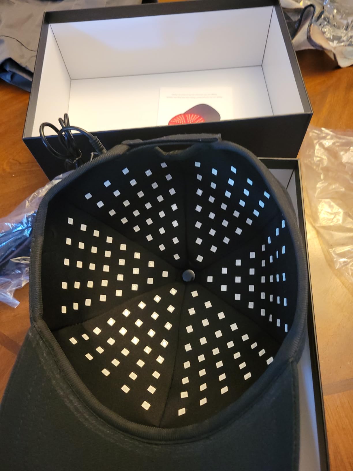 Red Light Hair Growth Cap, 540 Total Light Emitters, Matte Black Cap customer photo 1
