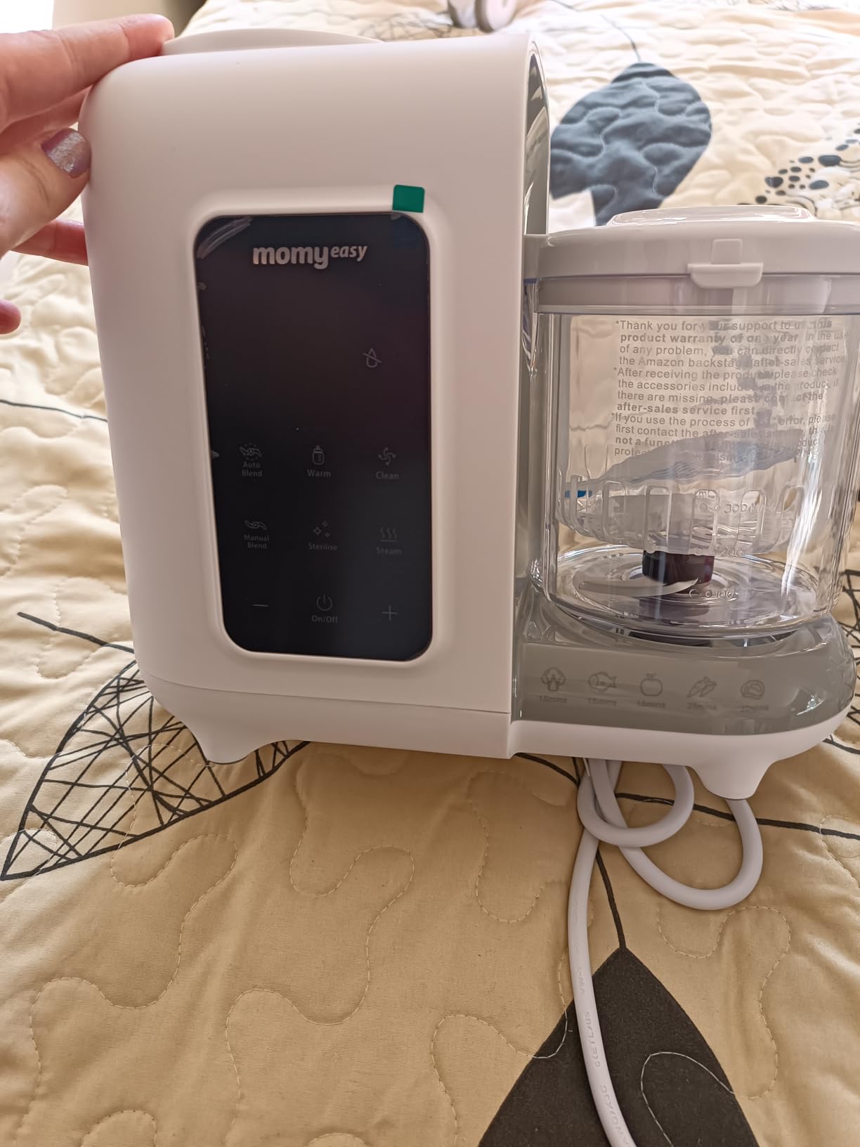 MOMYEASY Baby Food Maker, Baby Food Processor with Steam & Grinding customer photo 2