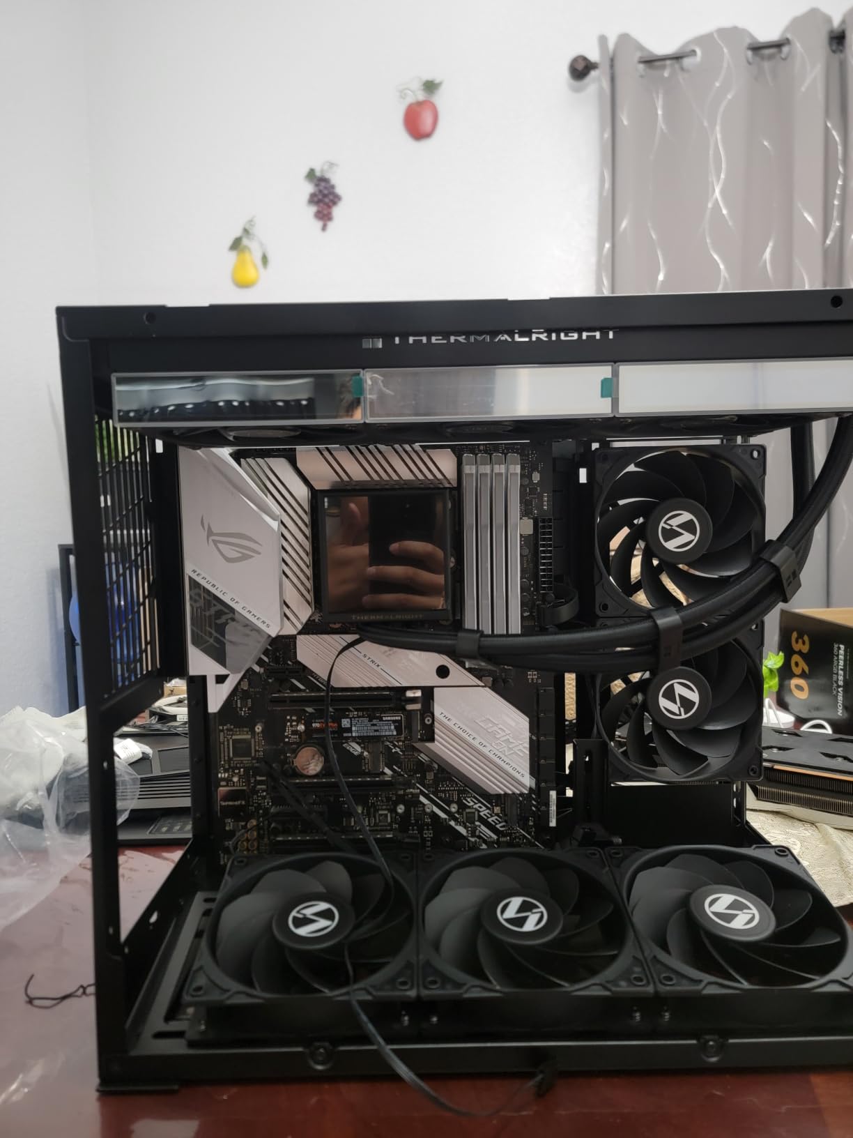 Lian Li O11D Mini V2 Flow ATX PC Case with 5 Non-RGB Reverse Fans, Black customer photo 1