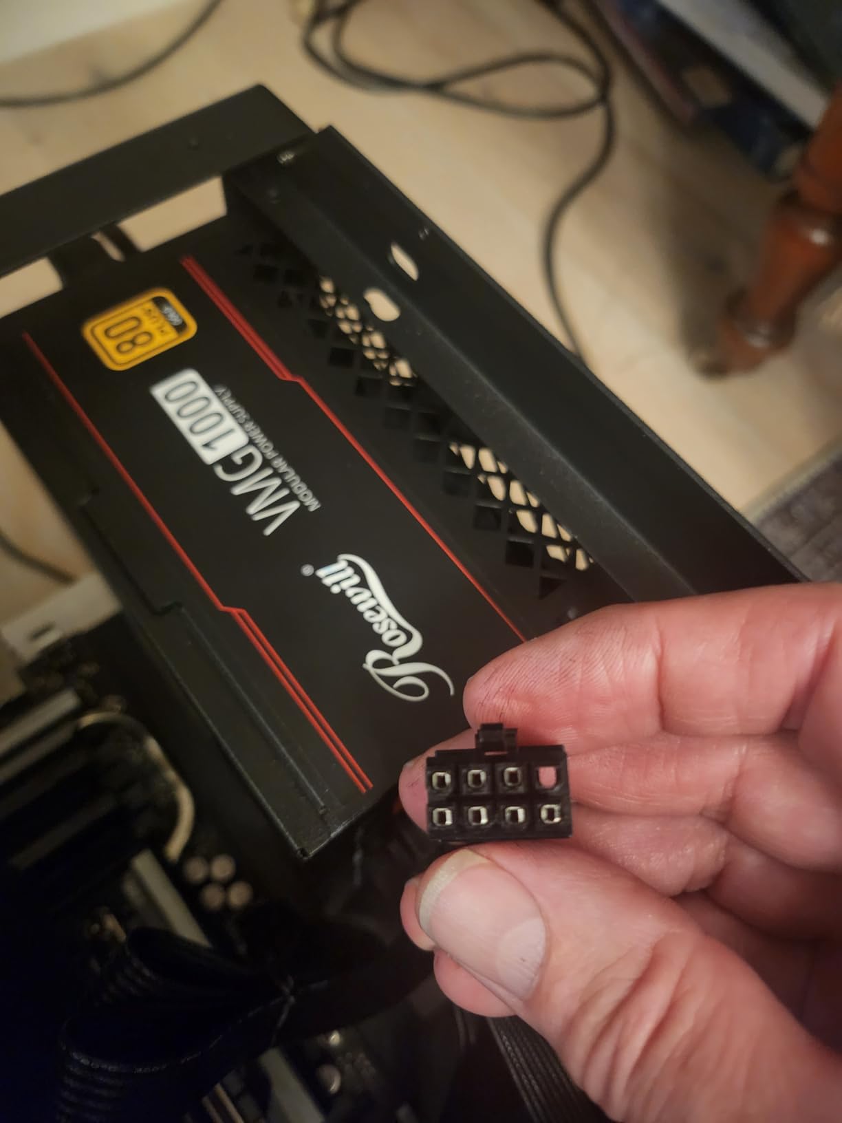 Rosewill VMG 1000W 80+ Gold, ATX 3.0 & 3.1 Compatible, Full Modular Low-Noise Power Supply, PCIe 5.1 12V-2x6 Connector, 100% Japanese Electrolytic Capacitor, 120mm FDB Silent Fan - 5 Year Warranty customer photo 1