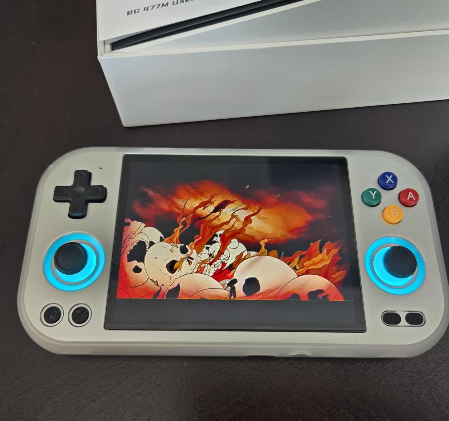 RG477M Retro Handheld Game Console , Aluminum Alloy CNC Dimensity 8300 Android14 System 4.7-inch Touch Handheld Game Console WiFi/Bluetooth Hall Joystick RGB Light 5300mah customer photo 1