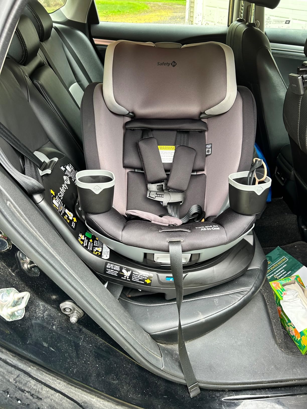 Safety 1st Turn and Go 360 ST 360 Rotating Car Seat, SafetySwivel, SecureTech Installation, All-in-One Convertible Car Seat, 3-in-1 Rear-Facing, Forward-Facing, Booster, 5-100 lbs, Seafoam Mist customer photo 1