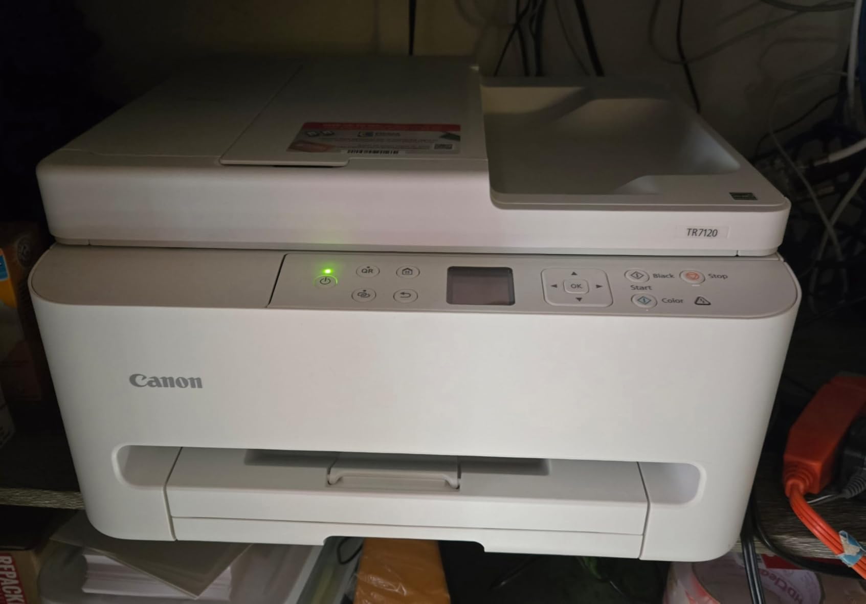 Canon PIXMA TR7120 Wireless Color Inkjet Printer, Duplex Printing, White – Home Printer with Copier/Scanner, Auto Document Feeder, Compact Design, Intuitive Control Panel customer photo 2