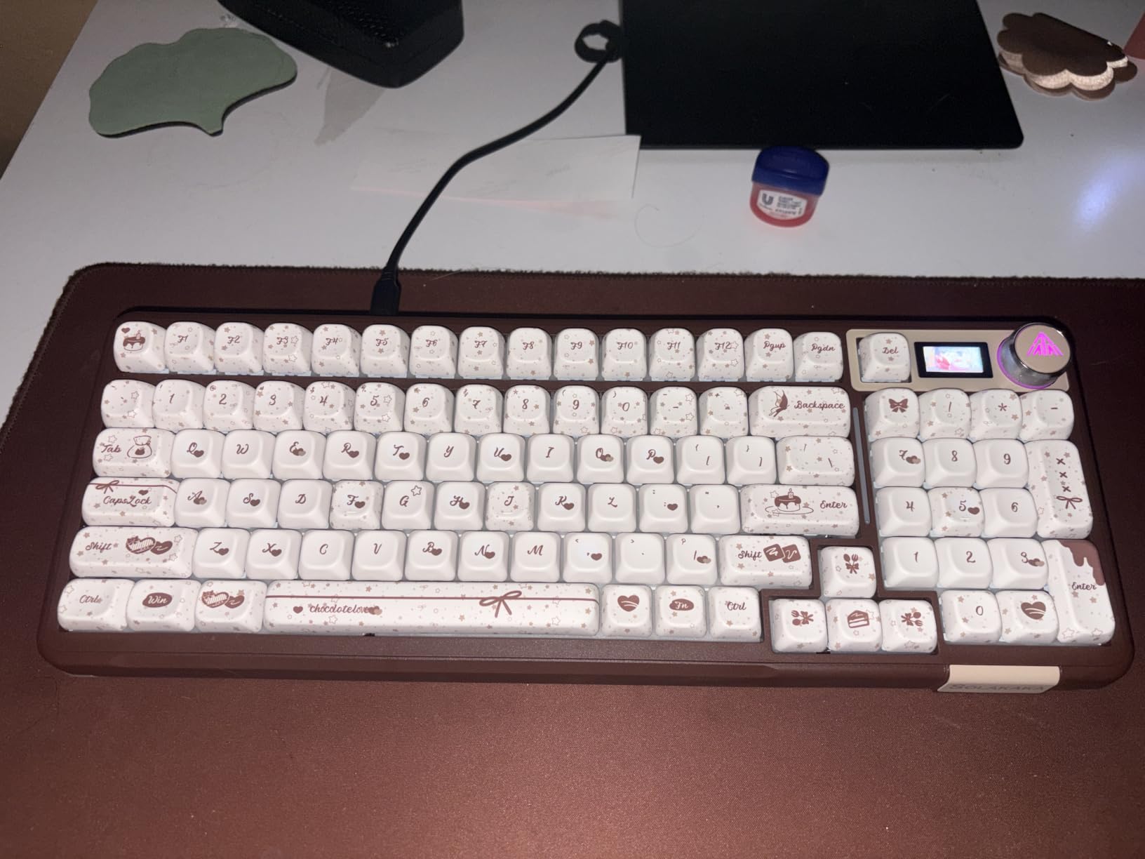 SOLAKAKA A99 Pro Mechanical Keyboard with LCD Screen & Metal Knob, Wireless Gaming Keyboard with BT5.0/2.4GHz/USB-C, Hot Swappable Creamy Keyboard, Gasket Structure, RGB Backlit, for Win/Mac customer photo 2