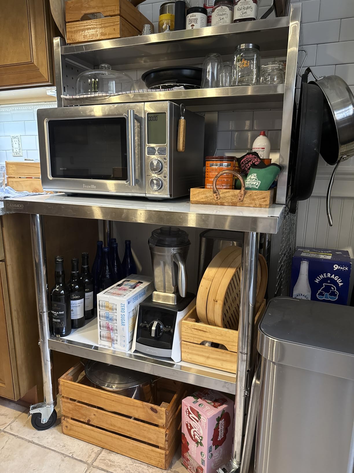 CAMMOO 60x24 NSF Stainless Steel Prep Table with Shelf & Casters Work Bench customer photo 2