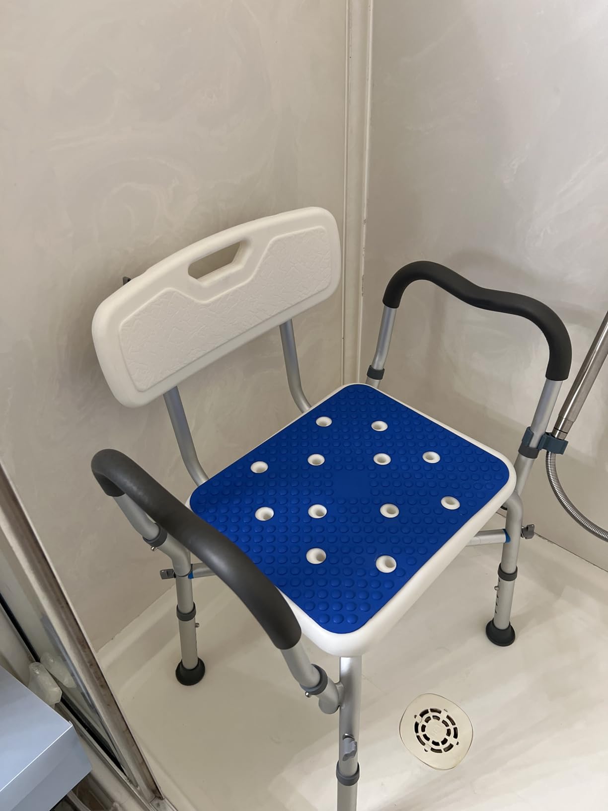 KingPavonini 360° Swivel Shower Chair for Inside Shower, 550 LB Heavy Duty customer photo 1