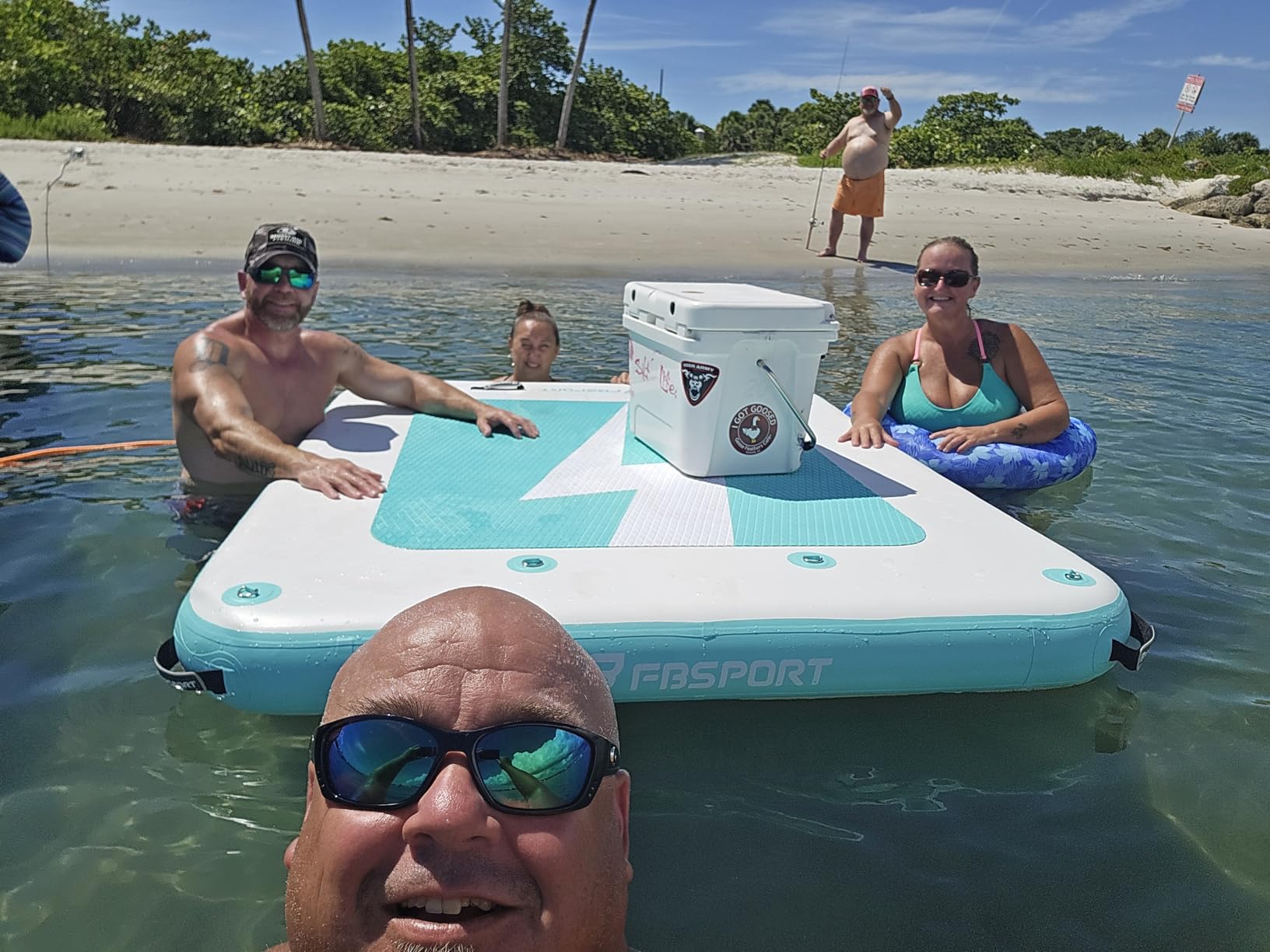 FBSPORT Inflatable Floating Dock Lake Floats for Adults, Floating Docks Platform Island Raft, Non-Slip Inflatable Water Dock Mat for Pool Beach Ocean 10ft 8ft 6ft customer photo 1