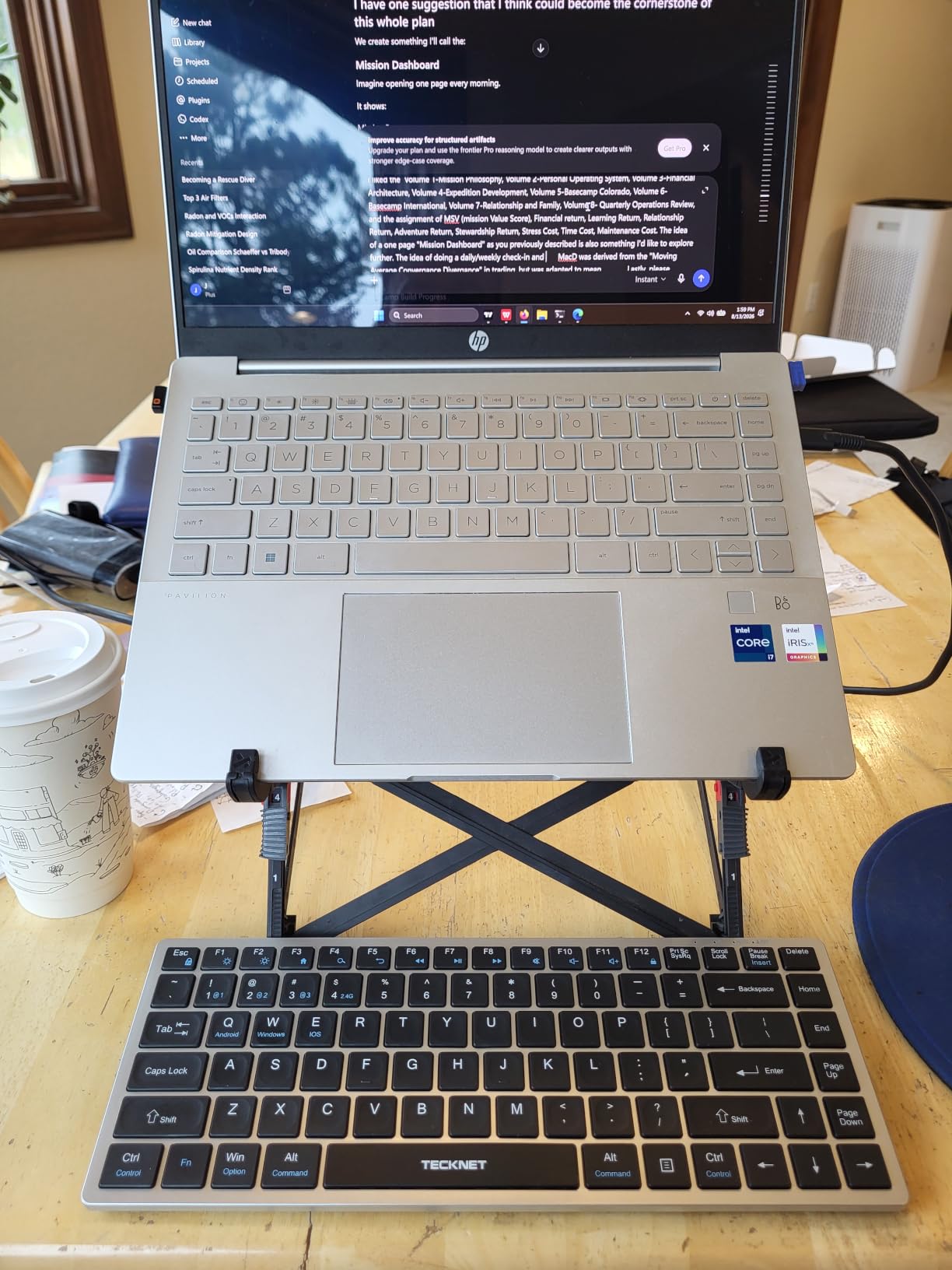 TECKNET Bluetooth Keyboard Rechargeable, 4-Device (2.4G+3BT) Small Keyboard customer photo 1