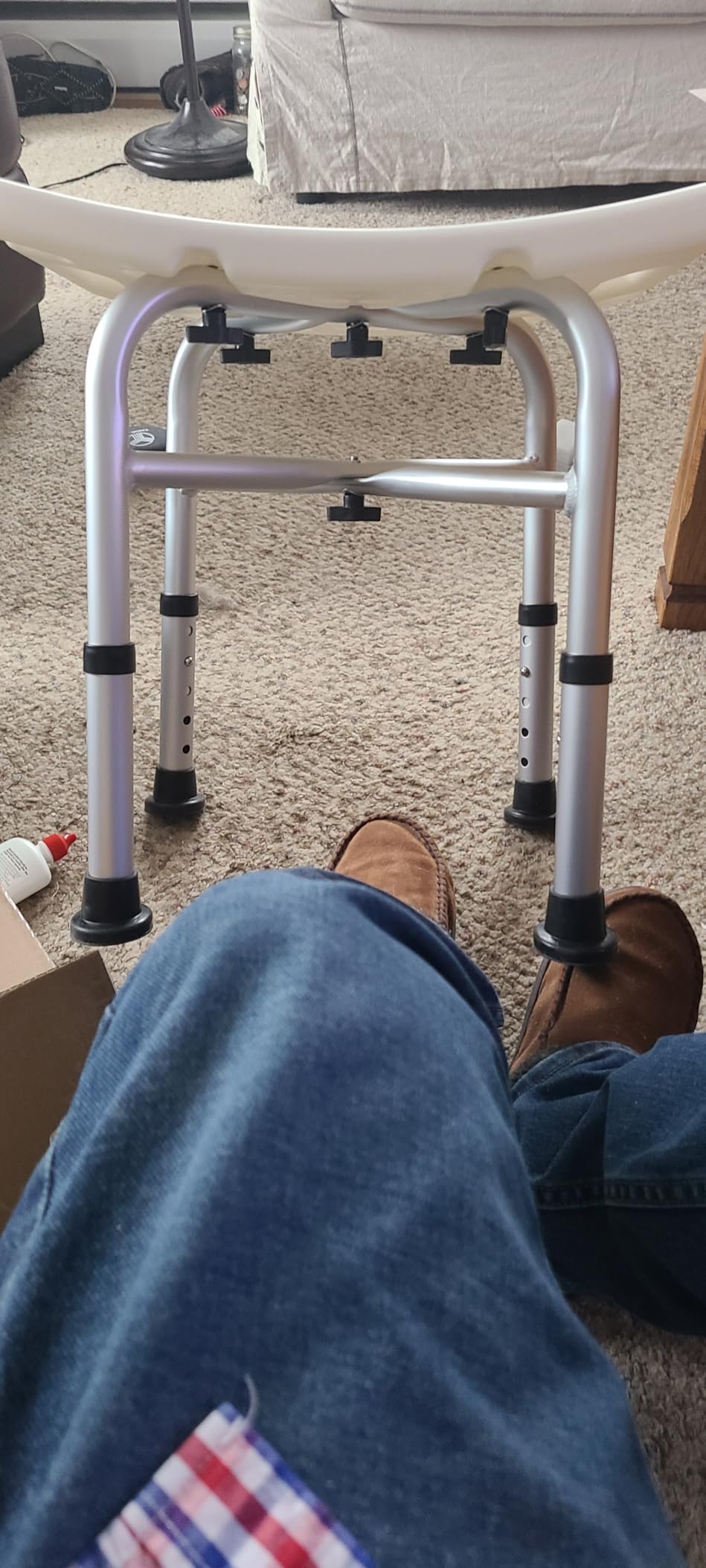 500 lbs Medical Shower Chair for Inside Shower, Heavy Duty Adjustable customer photo 1