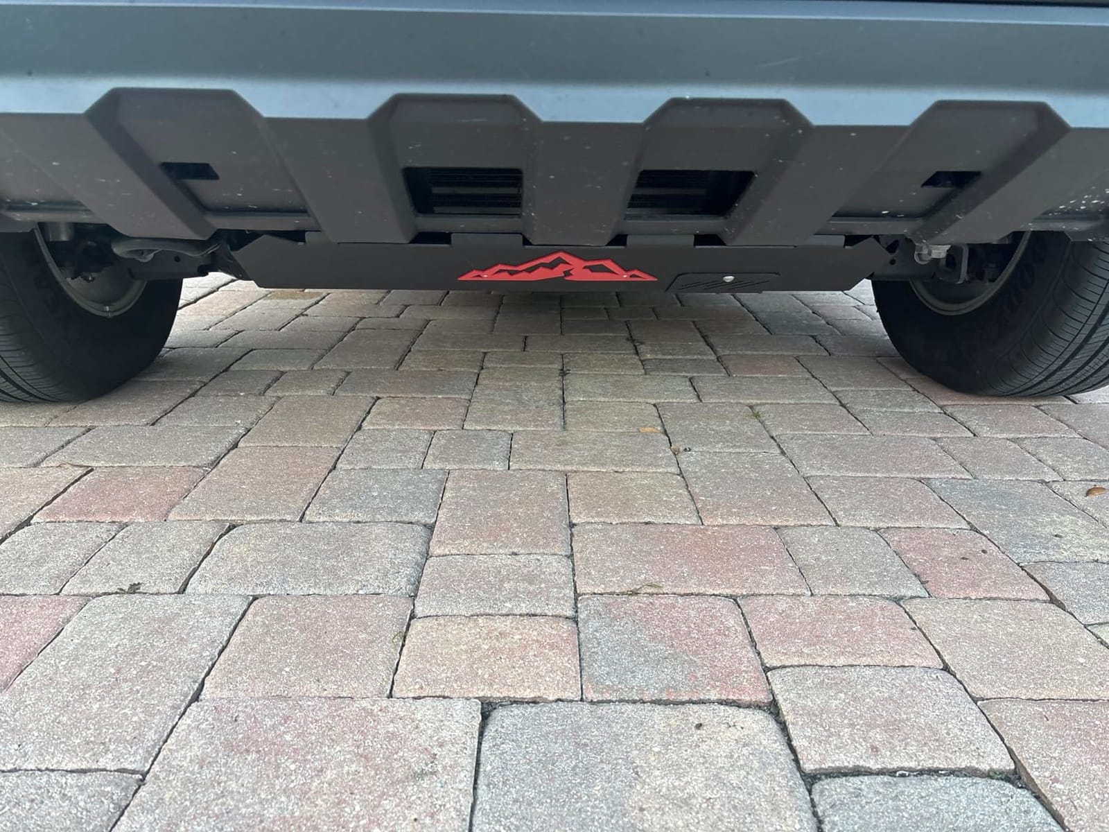 Engine Front Skid Plate Compatible with 2024-2025 Toyota Tacoma 2WD & 4WD, Fits Gas Models Only, Designed with Oil Drain Access, Under Splash Shield Direct Bolt-On Installation with Hardware Kit (Red) customer photo 2