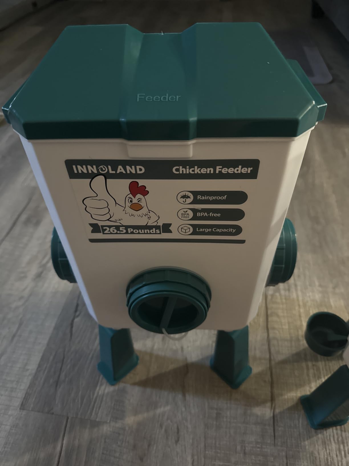 INNOLAND Chicken Feeder and Waterer Set - 3 Gallon/26.5 Pounds customer photo 2