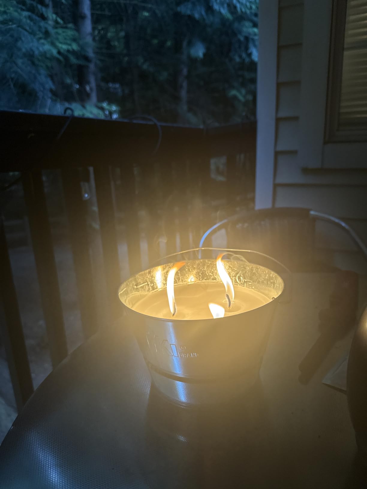 TIKI Citronella Candle Bucket for Outdoors, Triple-Wick Galvanized Metal customer photo 1