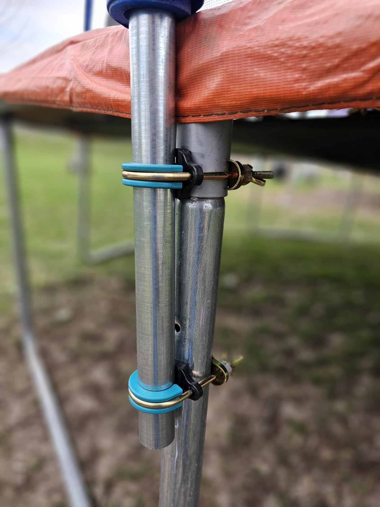 Machrus Upper Bounce Replacement Round Trampoline Safety Enclosure Net Set Kit with Poles and Hardware customer photo 2