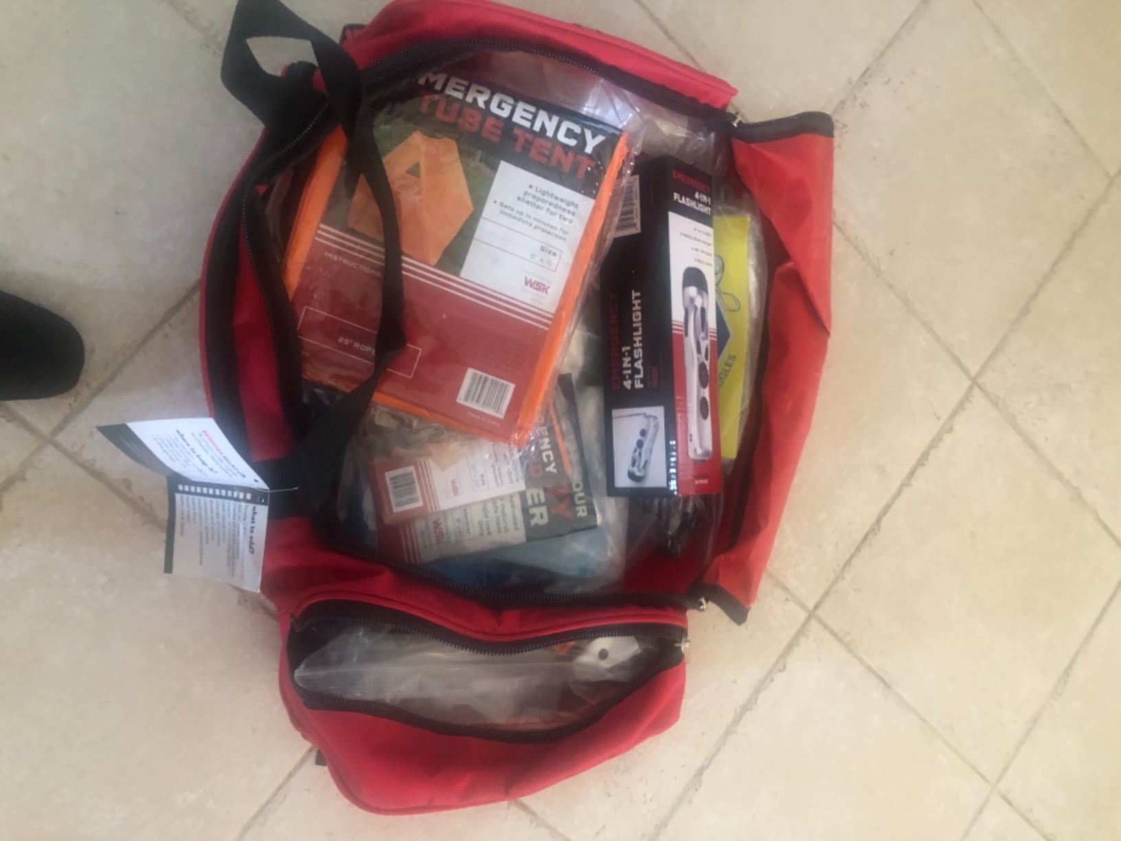 Complete Earthquake Bag - 3 Day Emergency kit for Earthquakes, Hurricanes, Wildfires, Floods + Other disasters customer photo 2