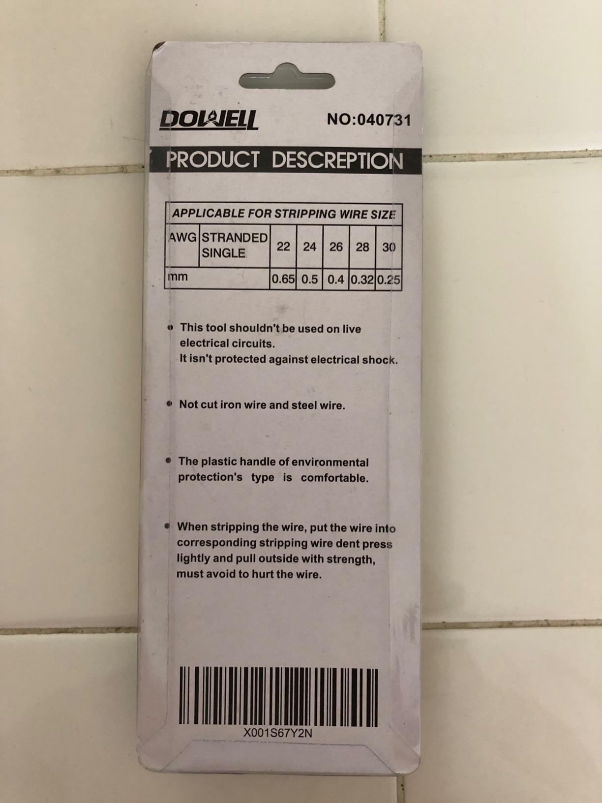 DOWELL Wire Stripper, 22-30 AWG Wire Cutter, Stripping Tool customer photo 1