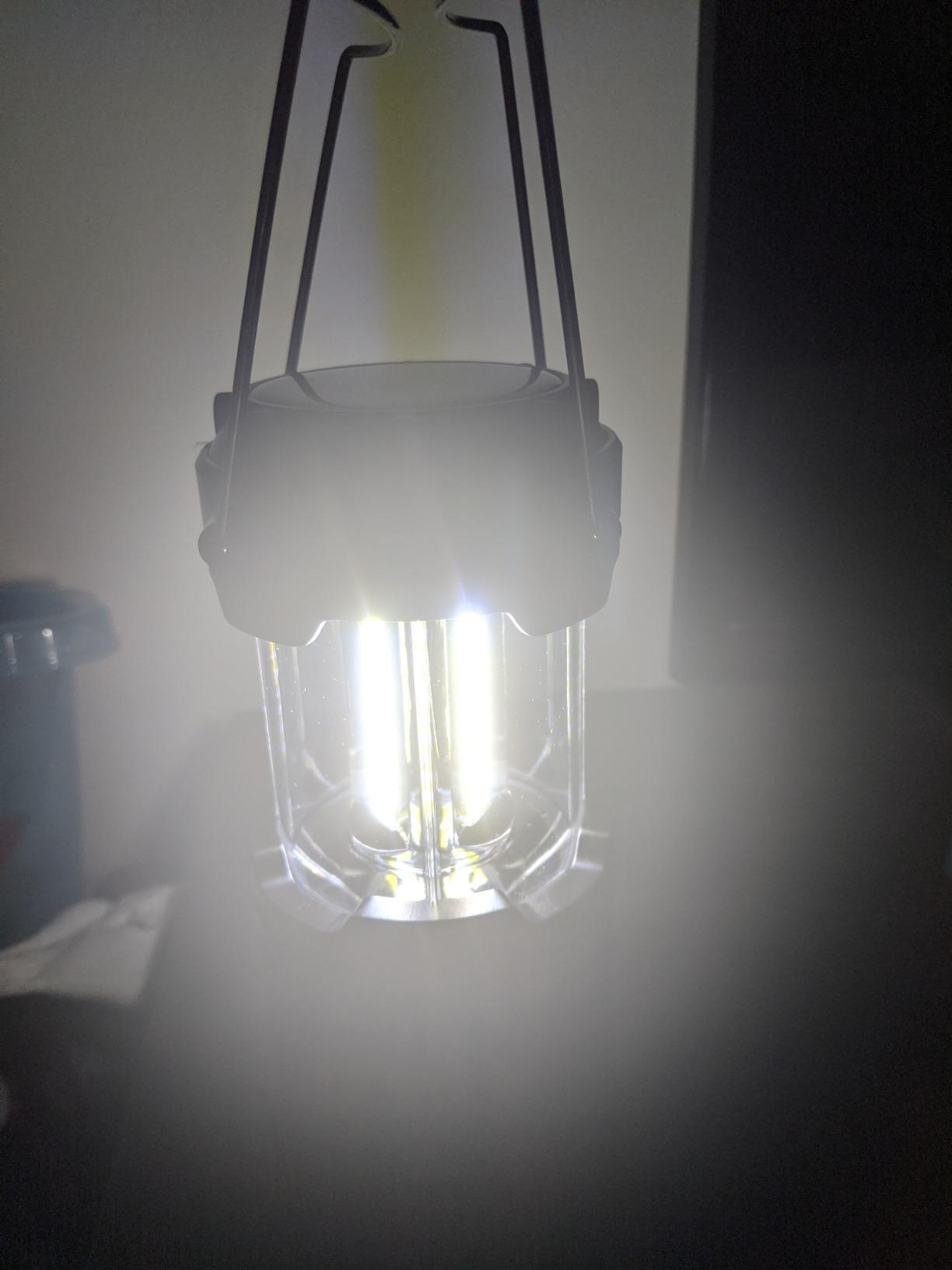 4 Pack Solar USB Rechargeable 3 AA Power Brightest COB LED Camping Lantern, Waterproof Collapsible Emergency LED Light customer photo 1