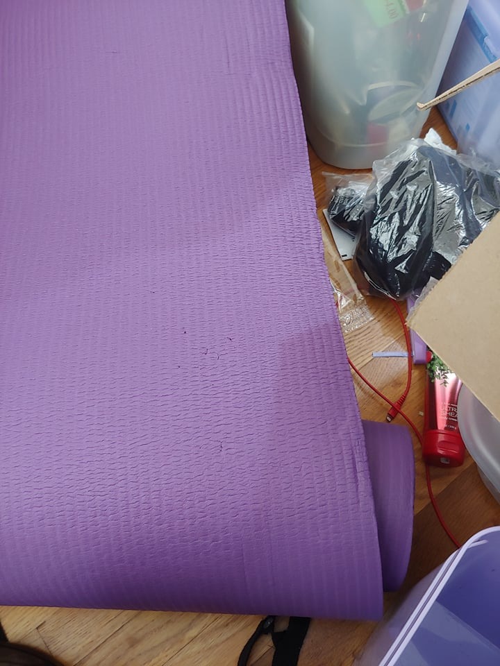 BalanceFrom All Purpose 1-Inch Extra Thick High Density Anti-Tear Exercise Yoga Mat with Carrying Strap, Multiple Colors customer photo 2