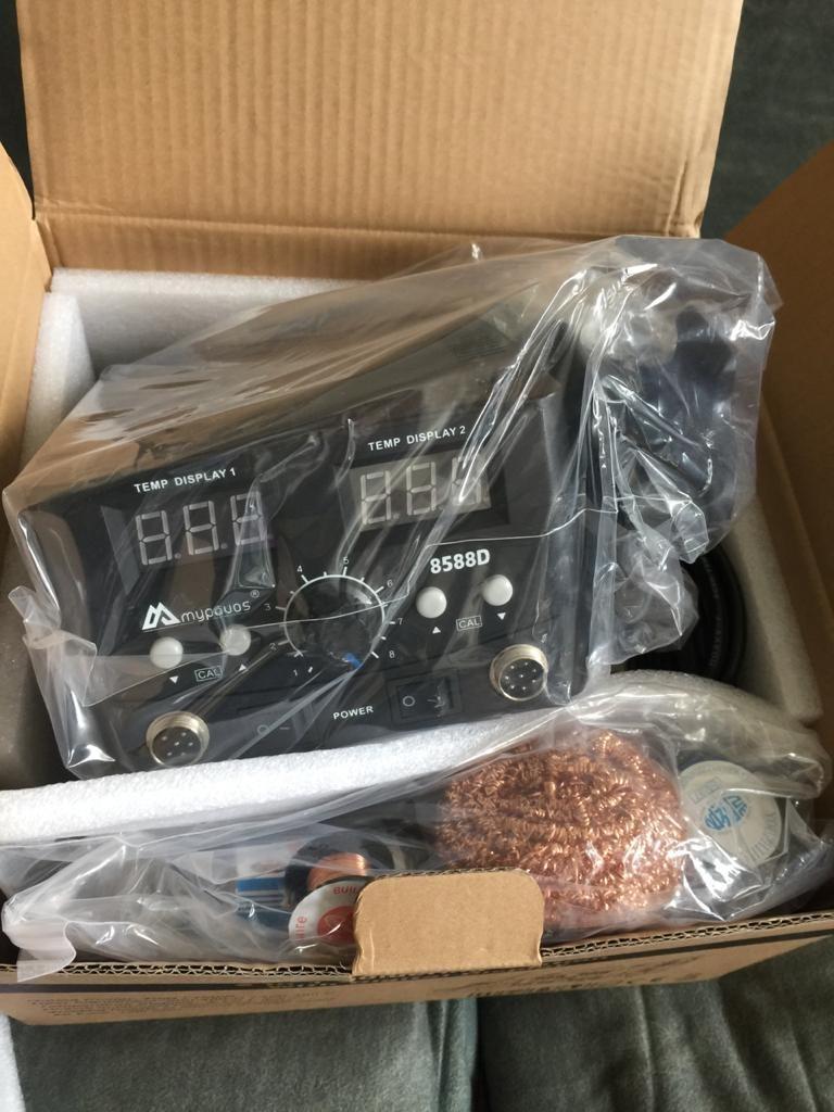 2 IN 1 750W LED Digital Soldering Station Hot Air Gun Rework Station Electric Soldering Iron For Phone PCB IC SMD BGA Welding SET 110V (8588D SET1) customer photo 2