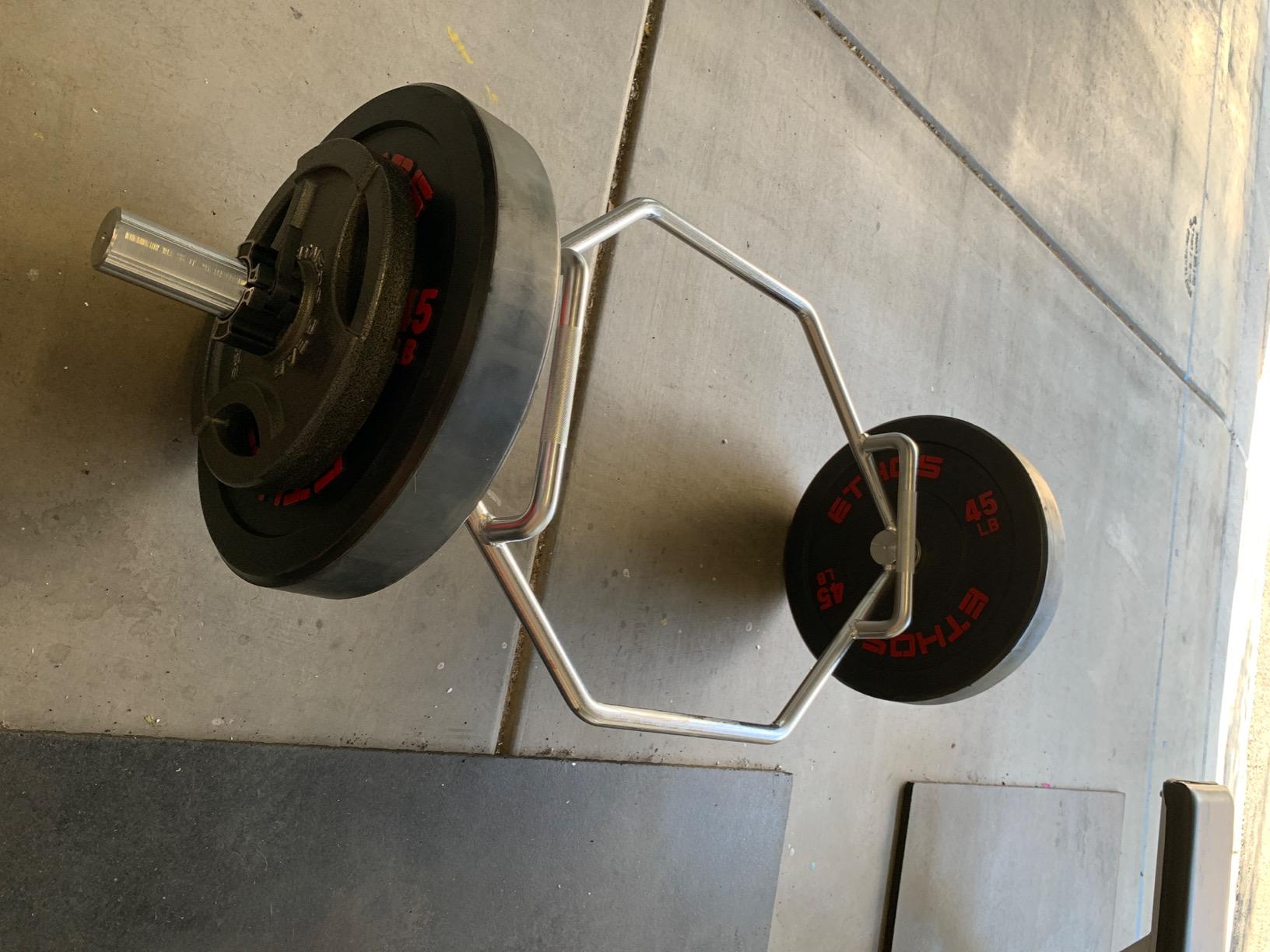 CAP Barbell Olympic Trap Bar, Shrug Bar, High Hex Bar with Raised Grips, Chrome customer photo 2