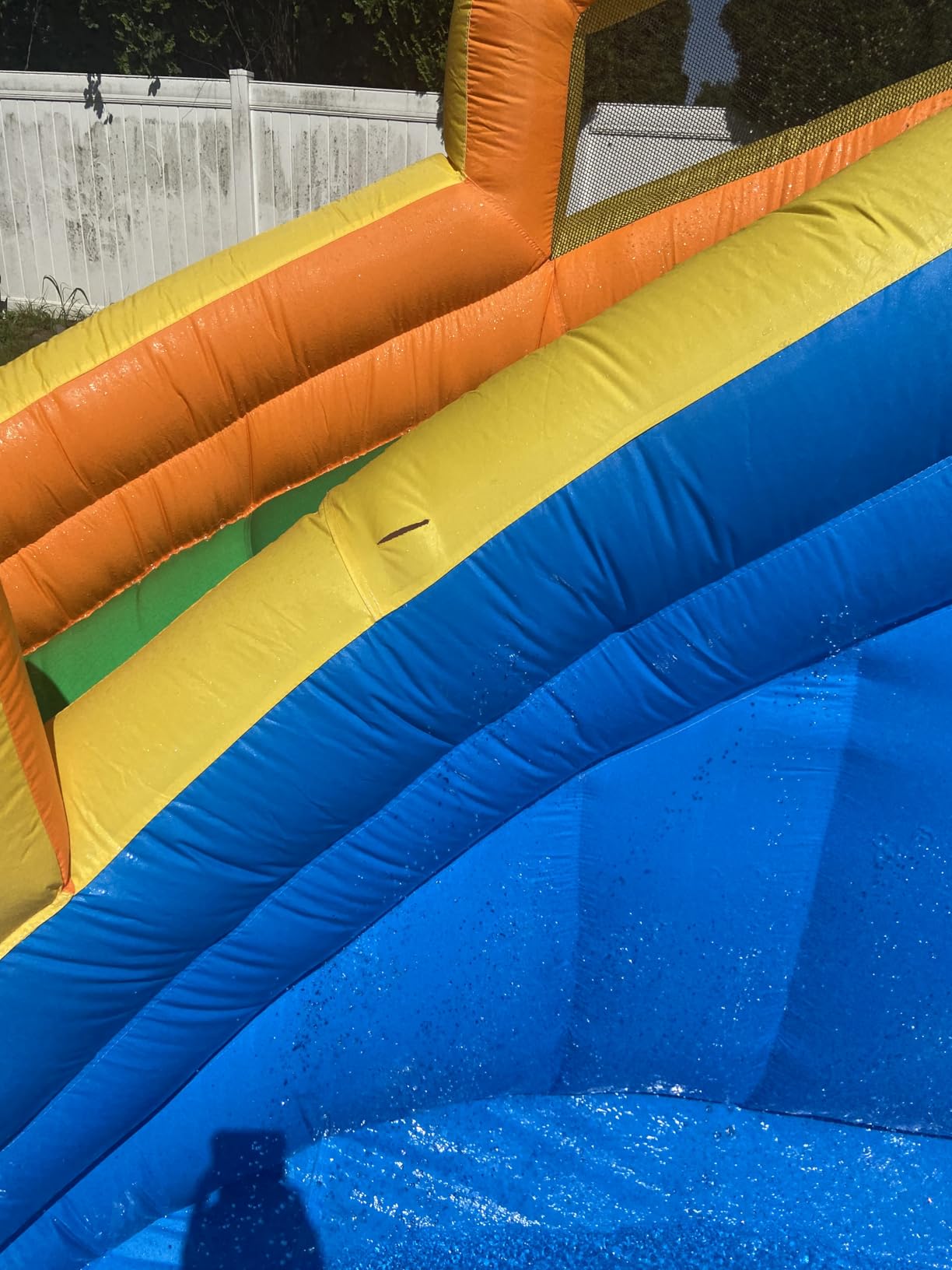 JOYMOR Inflatable Water Slide Park wtih Splash Pool, Climbing Wall, Water Cannon,Blow up Water Slides for Backyard Outdoor Fun Summer Water Plays for Party Birthday Gift (Orange & Yellow) customer photo 1