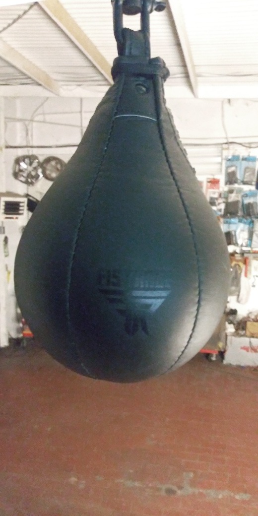FISTRAGE Speed Ball Boxing Leather MMA Muay Thai Training Punching Dodge Striking Bag Kit Hanging Swivel Workout Speedball Kicking Platform (Black) customer photo 1