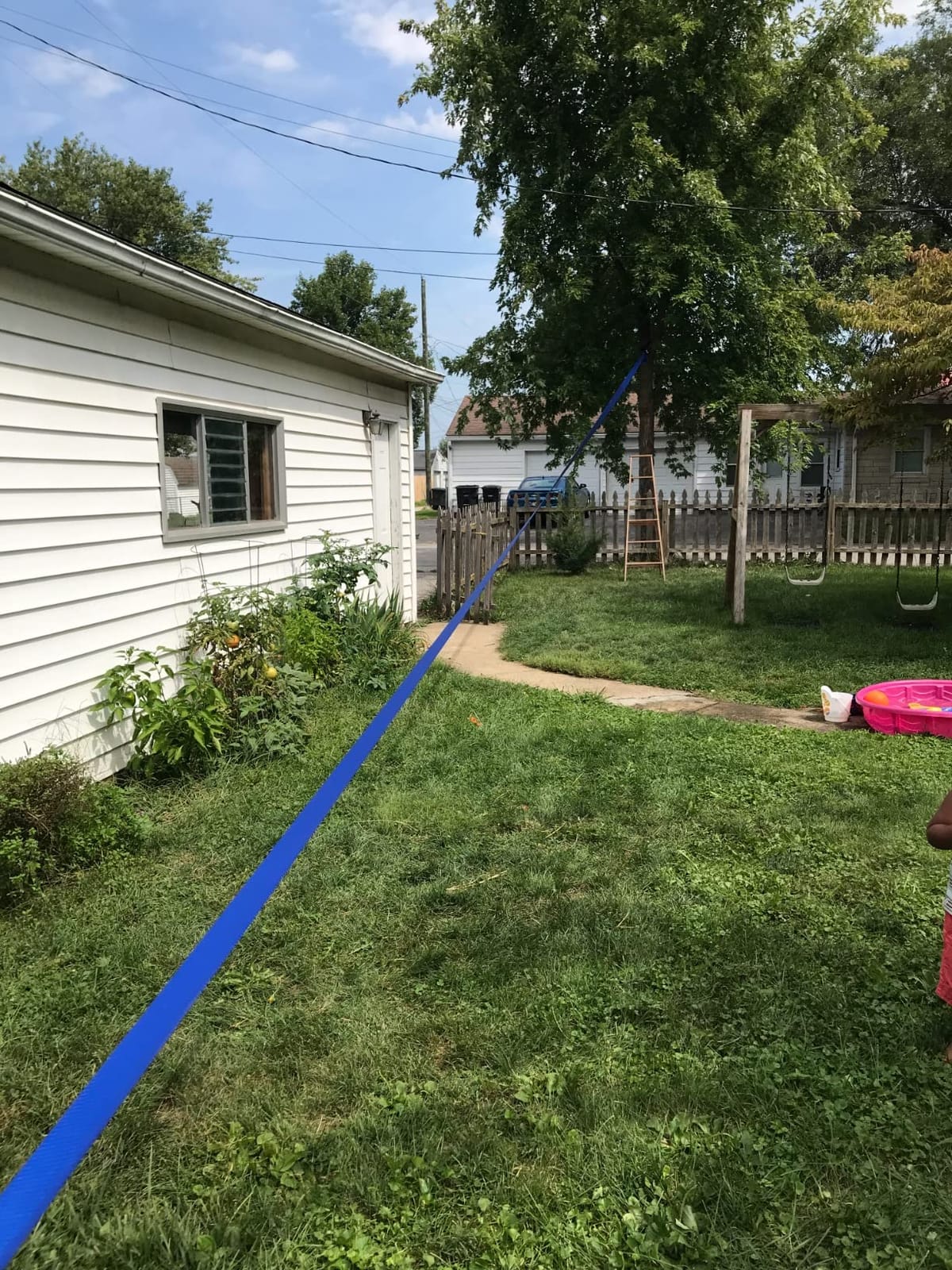 Zip ine Kit for Kids,Stainless steellackline Pulley Slider with Swing seat Zip line,Kids Zipline kit for Backyard with 60ft Ninja Slackline customer photo 2