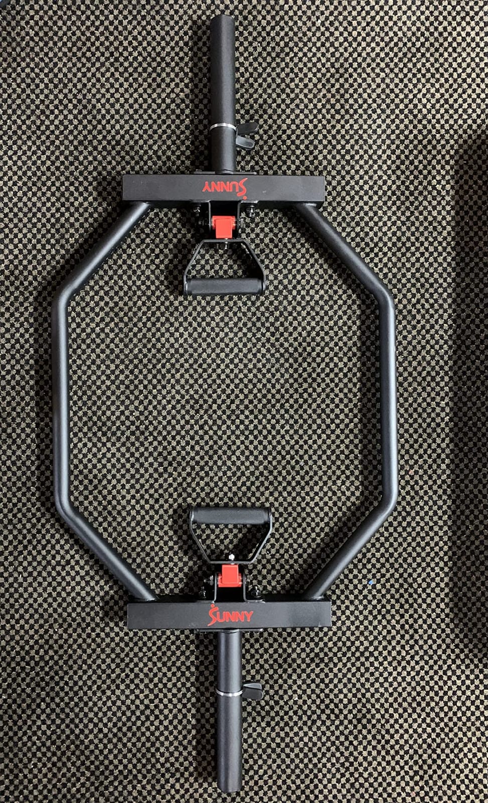 Sunny Health & Fitness Olympic Hex Trap Bar, Swivel Handles for Deadlifts customer photo 2