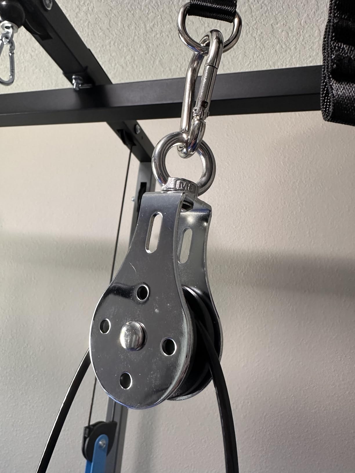 Weight Cable Pulley System Gym, Cable Weight Pulley System Attachments for Home Gym with Handle Pulley System Gym LAT Pull Down, Biceps Curl Workout customer photo 1