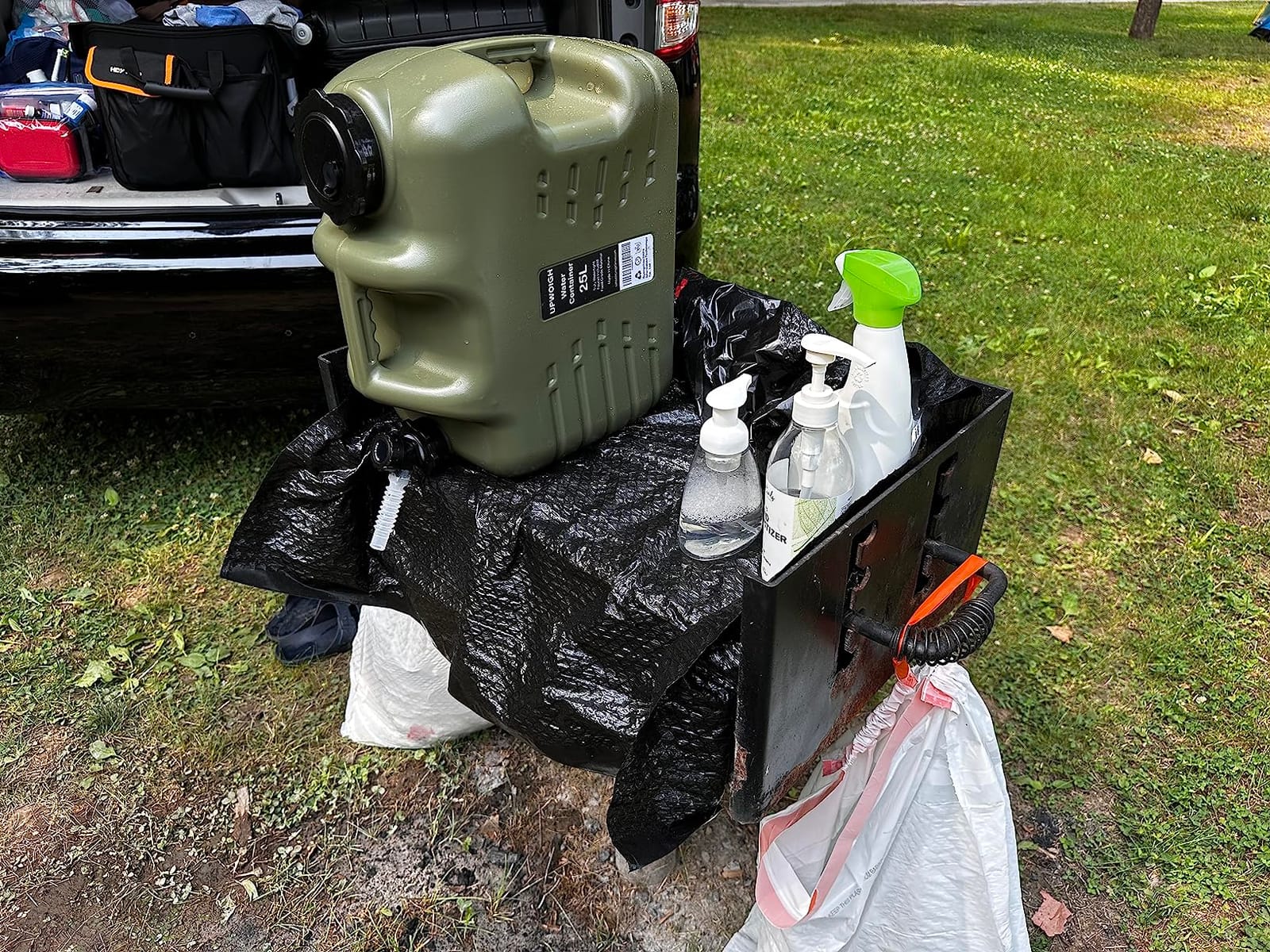 UPWOIGH 5 Gallon Camping Water Jug with Spigot, Military Green, 1 Pack customer photo 2