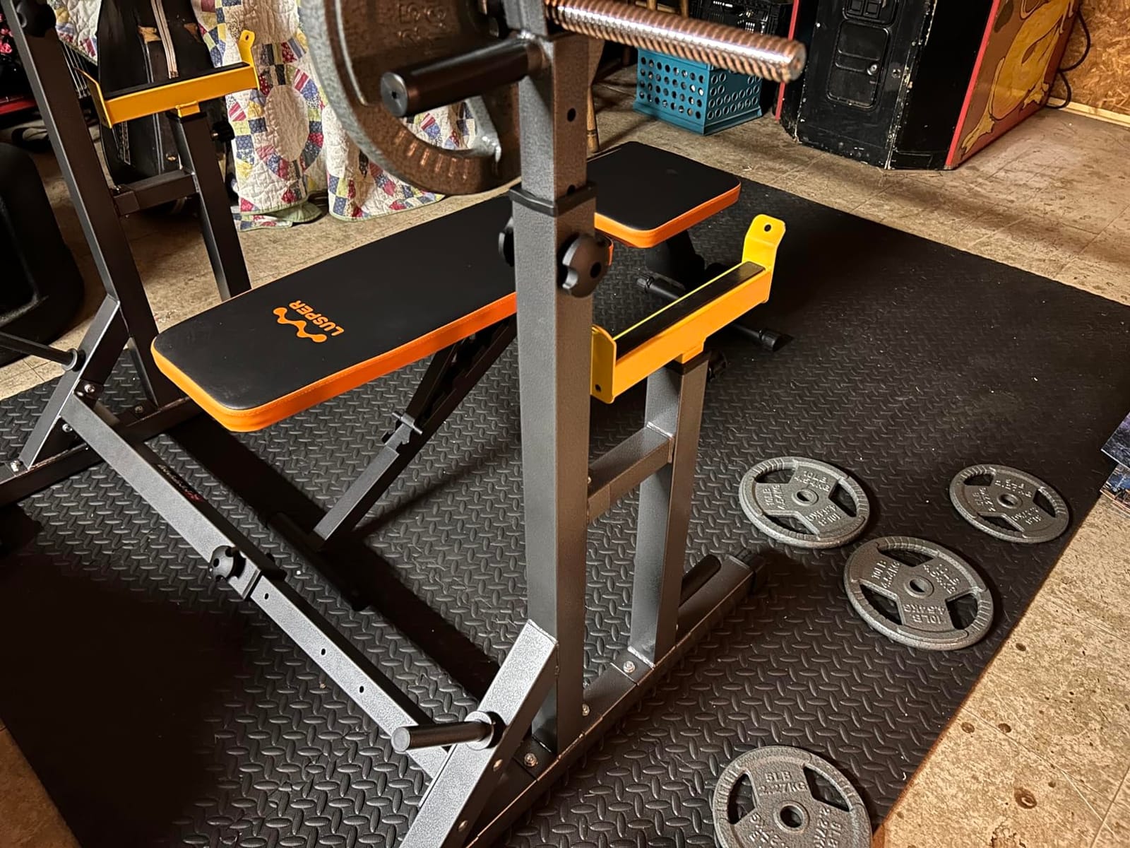 K KiNGKANG Adjustable Squat Rack,Bench Press for Home Gym Load 690LBS customer photo 1
