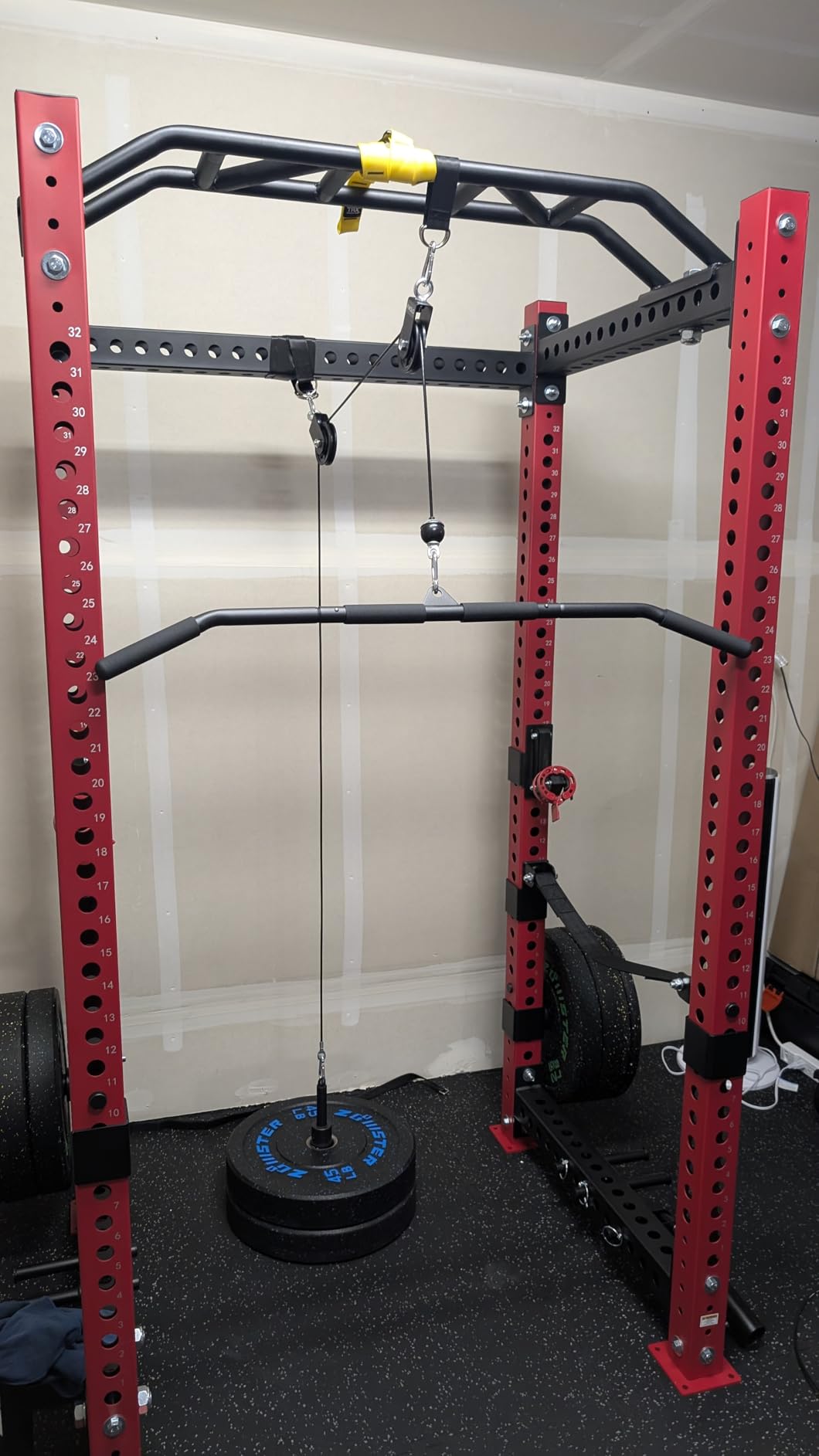 Mikolo Upgraded Weight Lift Pulley System - LAT Pulley Attachments with Adjustable Length Cable for Full Body Training, Home Gym Set customer photo 2
