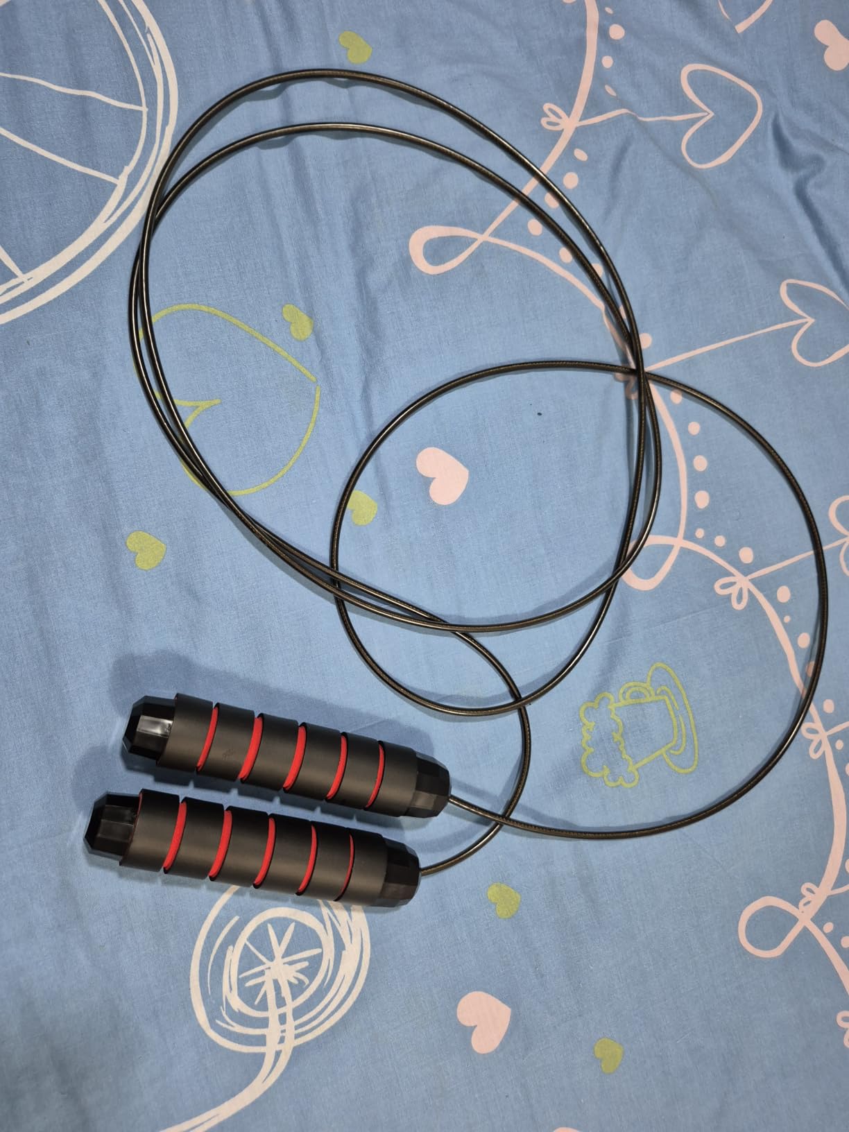 BOOMIBOO Jump Rope, Adjustable Jump Ropes,Skipping Rope Tangle-Free Rapid Speed with Ball Bearings for Women Men Kids,Exercise & Slim Body Jumprope at Home School Gym customer photo 1