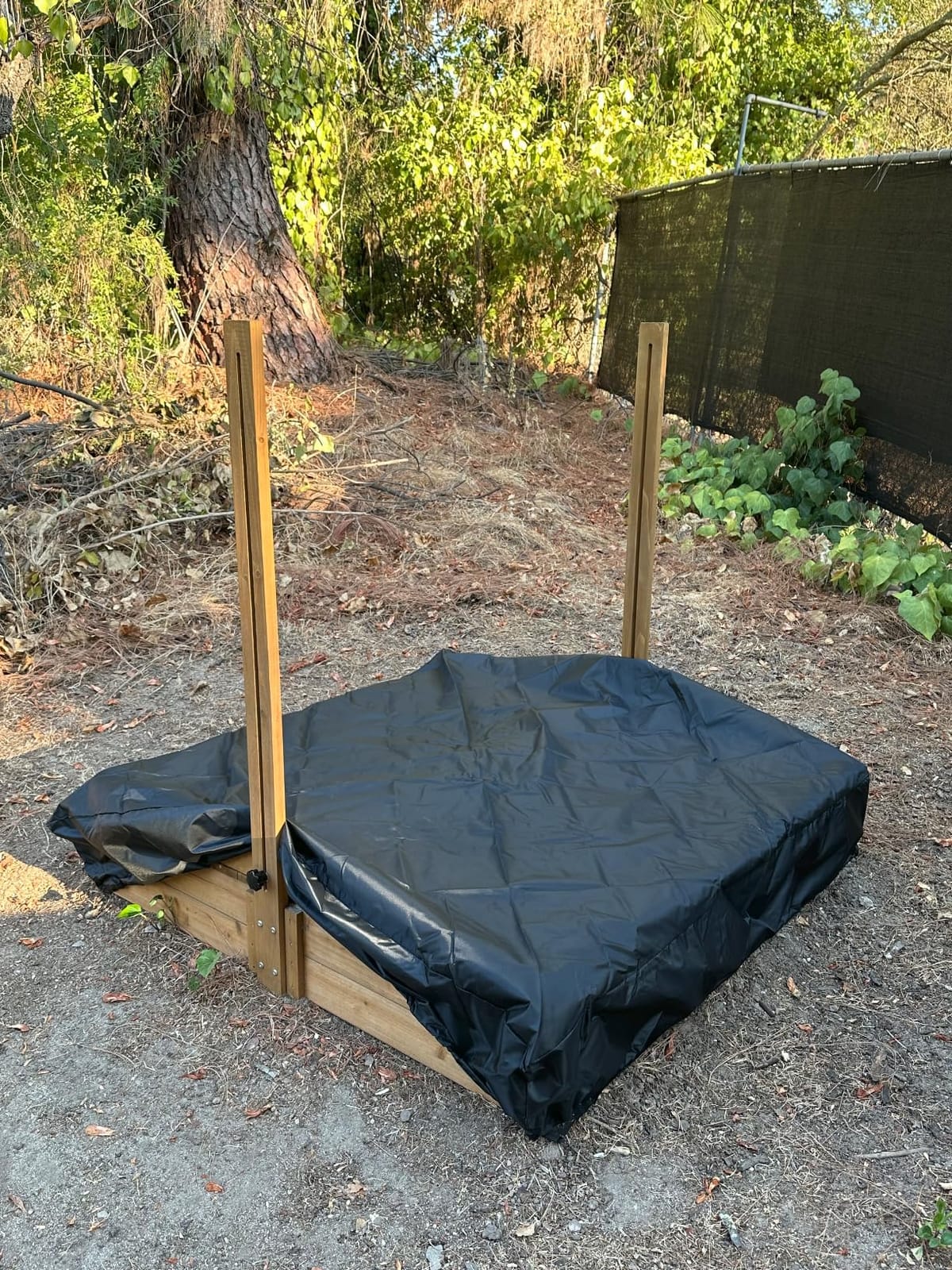 Octagon Sandbox Cover, Outdoor Garden Outdoor Octagon Sand Box Cover, 420D Oxford Cloth Waterproof, Windproof and Dustproof, Suitable for Children's Sandbox Protection (Black,84