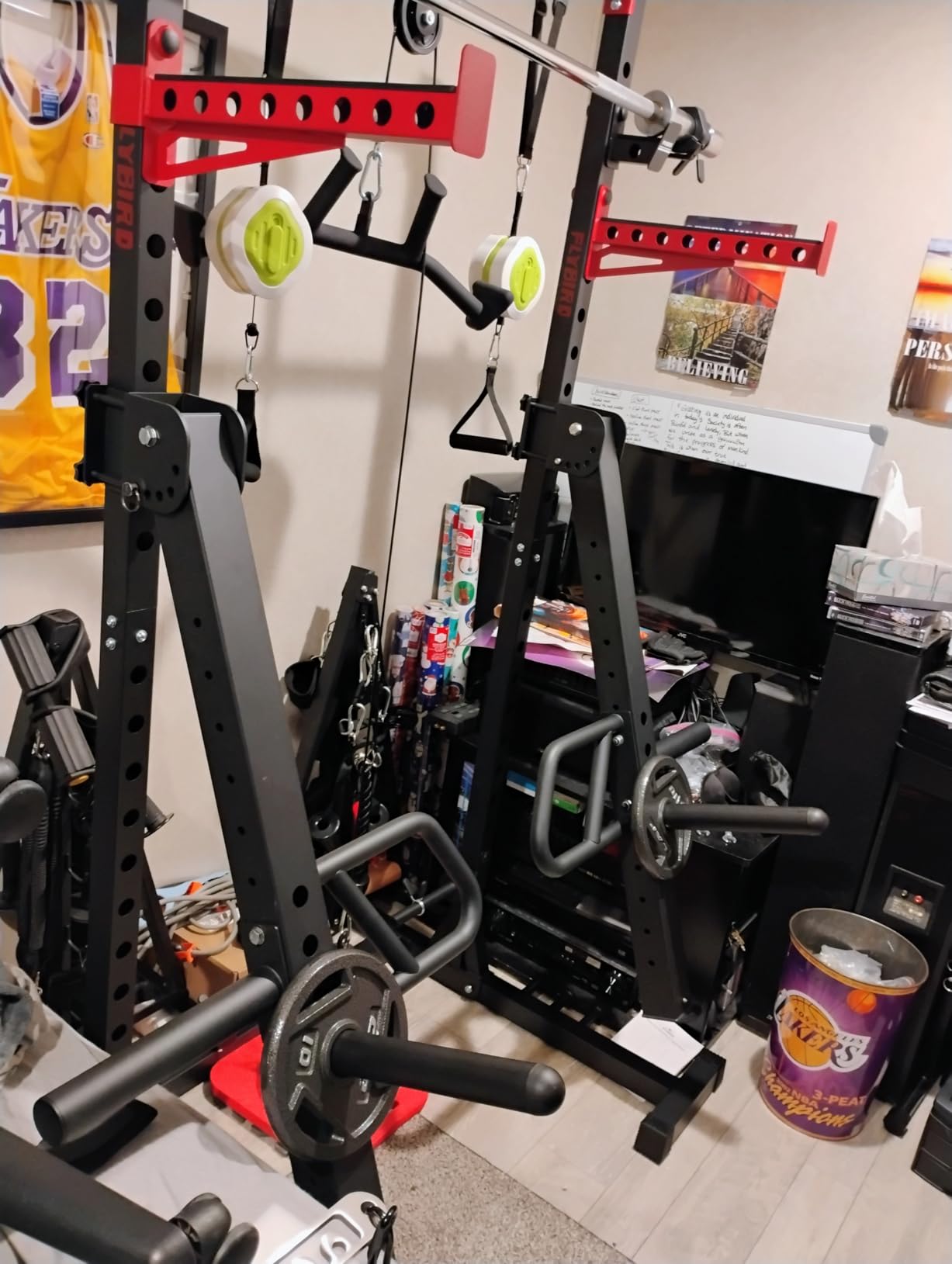 FLYBIRD SR1 Squat Rack, Adjustable Power Rack for 6FT/7FT Barbells customer photo 2